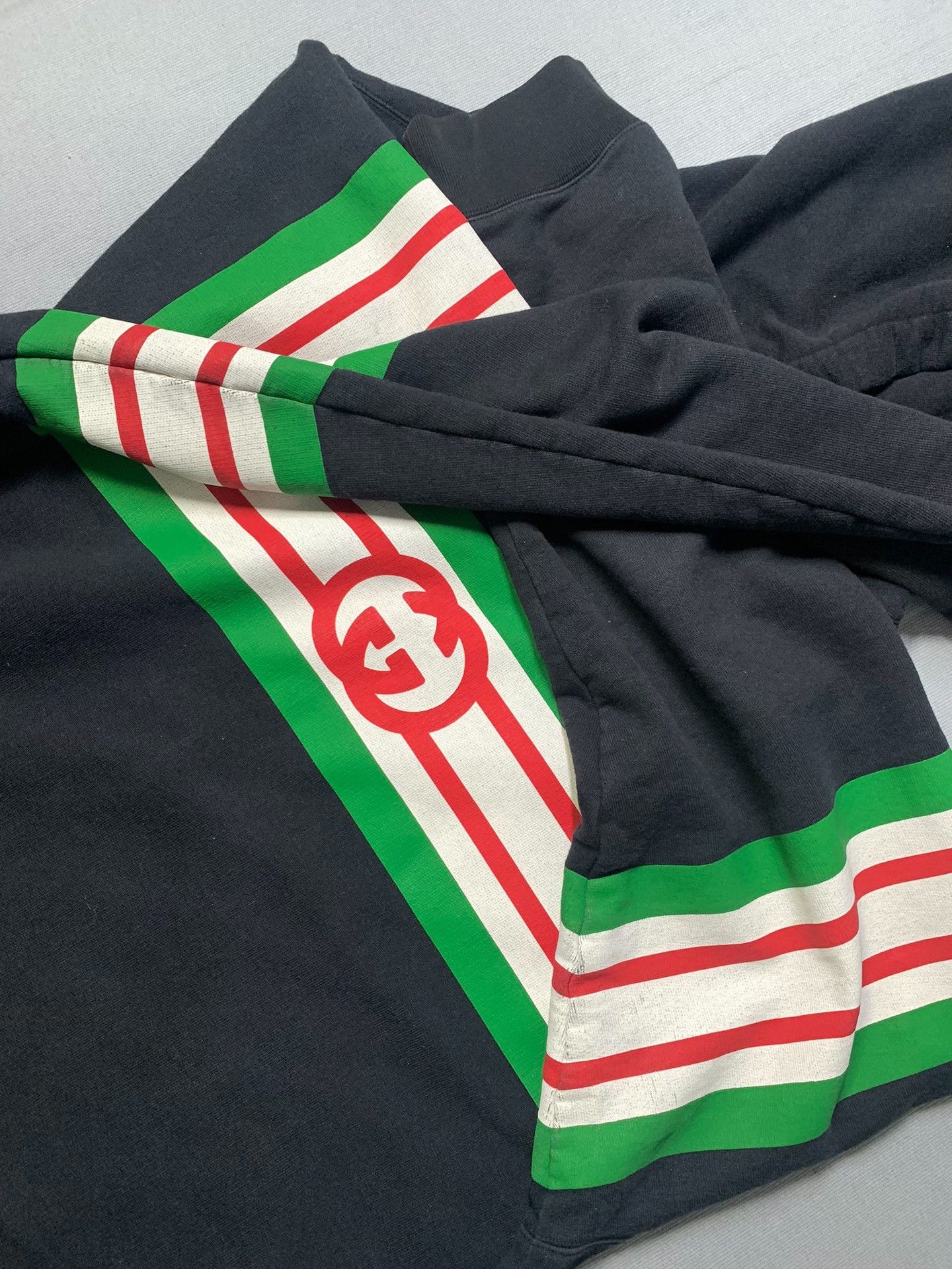 Gucci Gucci Double G Three-Stripe Logo Hoodie Size US XL / EU 56 / 4 - 4 Thumbnail