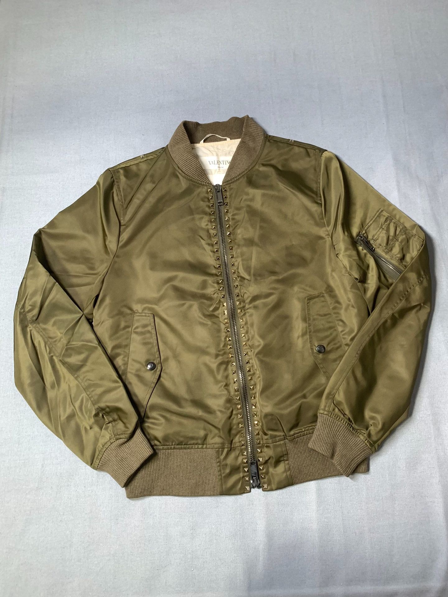 Valentino Valentino Rivet MA1 Bomber Jacket Size US M / EU 48-50 / 2 - 2 Thumbnail