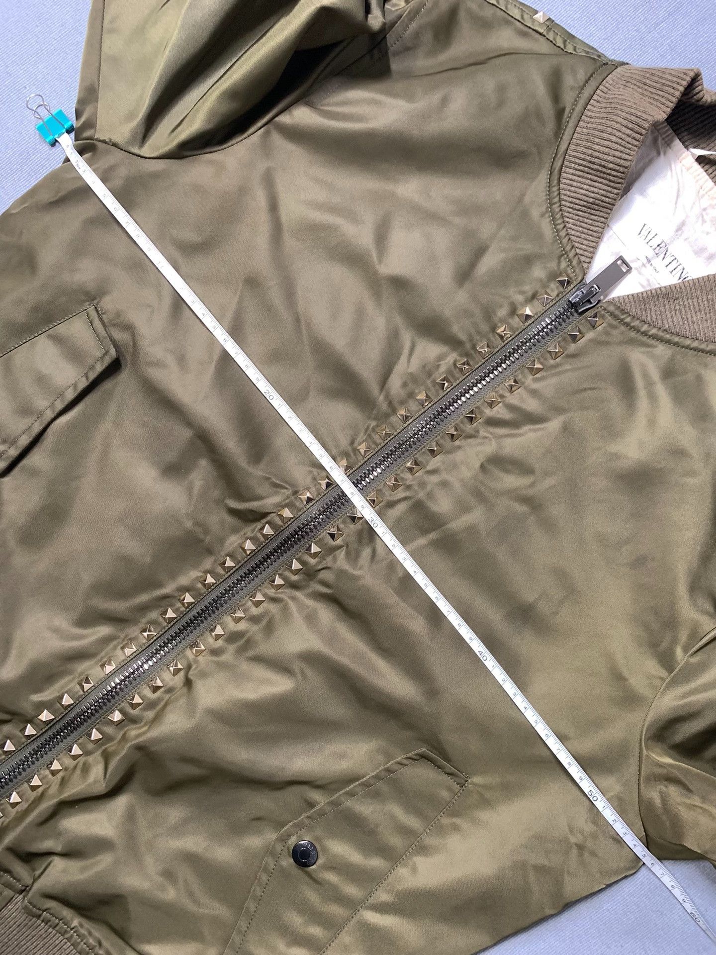 Valentino Valentino Rivet MA1 Bomber Jacket Size US M / EU 48-50 / 2 - 8 Thumbnail