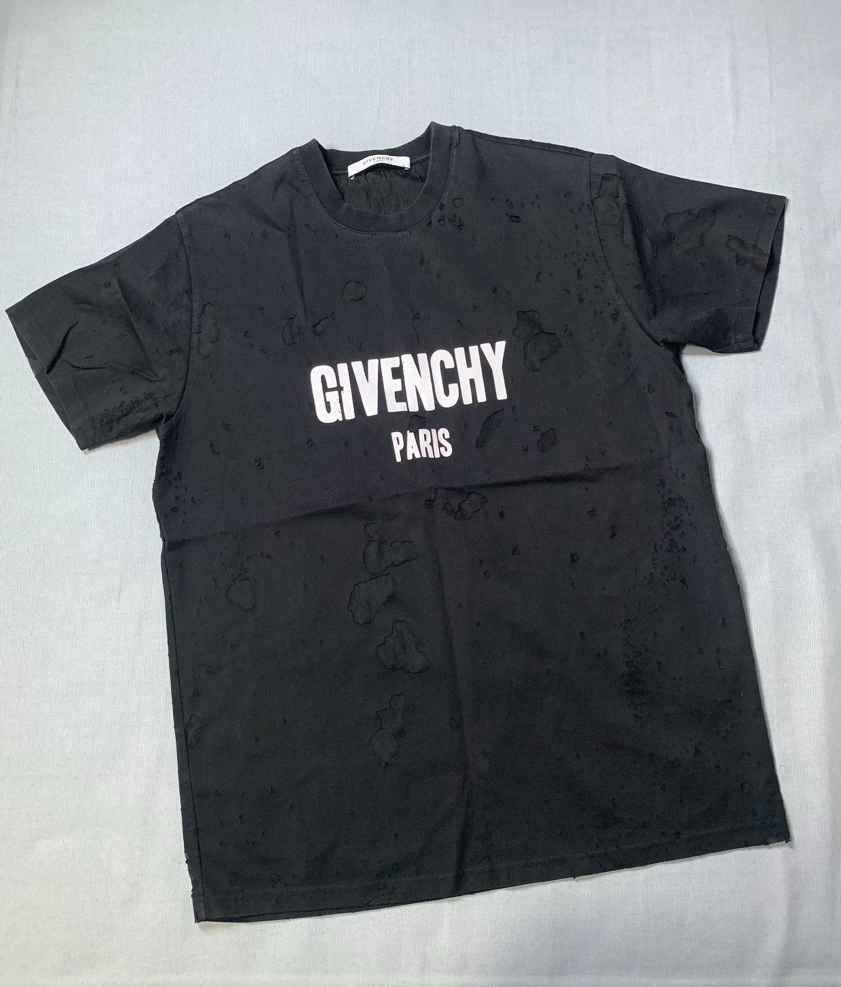 Givenchy Givenchy Double Layer Distressed Short Sleeve Size XXS / US 00 / IT 34 - 2 Thumbnail
