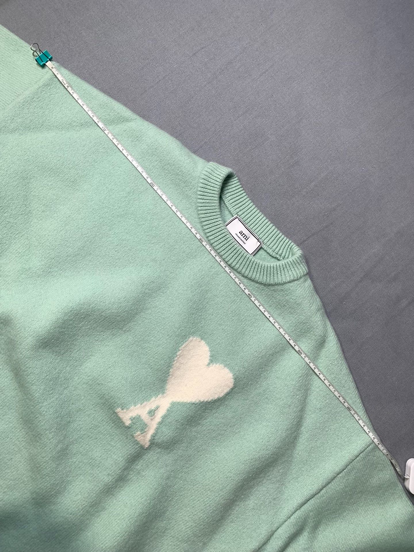 AMI Ami Paris Embroidered Heart Merino Wool Sweater Size M / US 6-8 / IT 42-44 - 6 Thumbnail