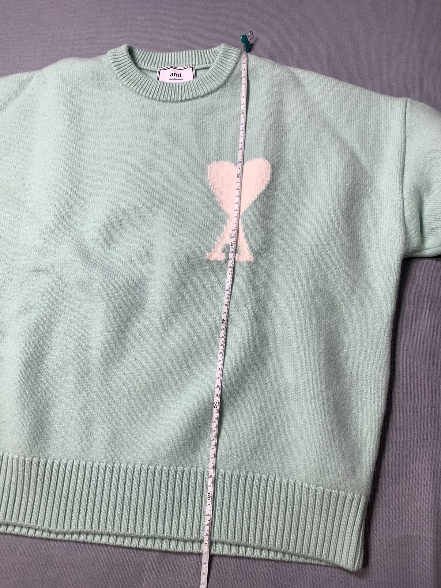 AMI Ami Paris Embroidered Heart Merino Wool Sweater Size M / US 6-8 / IT 42-44 - 8 Thumbnail