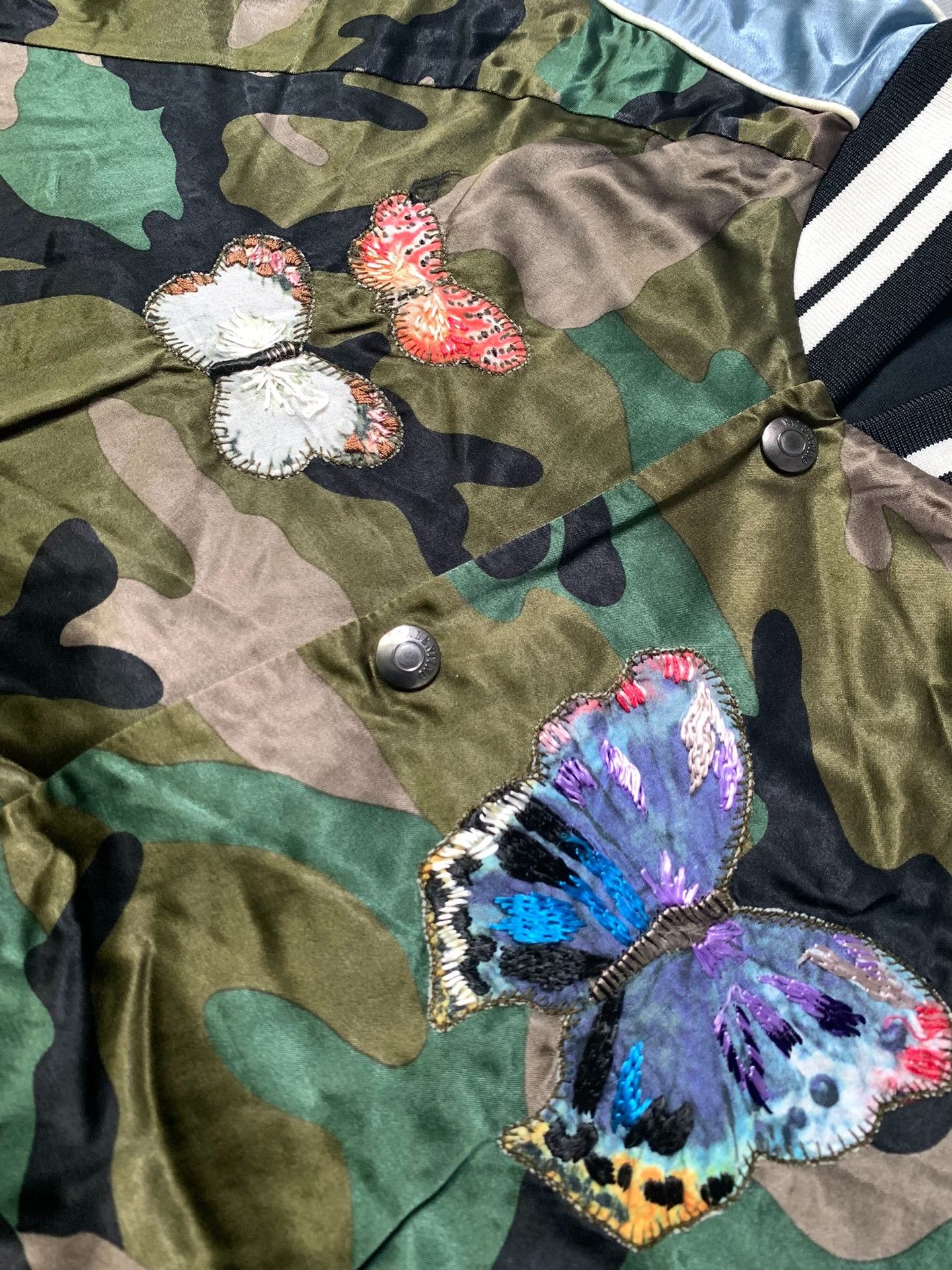 Valentino Valentino Butterfly Camo Satin Souvenir Jacket Size US S / EU 44-46 / 1 - 5 Thumbnail