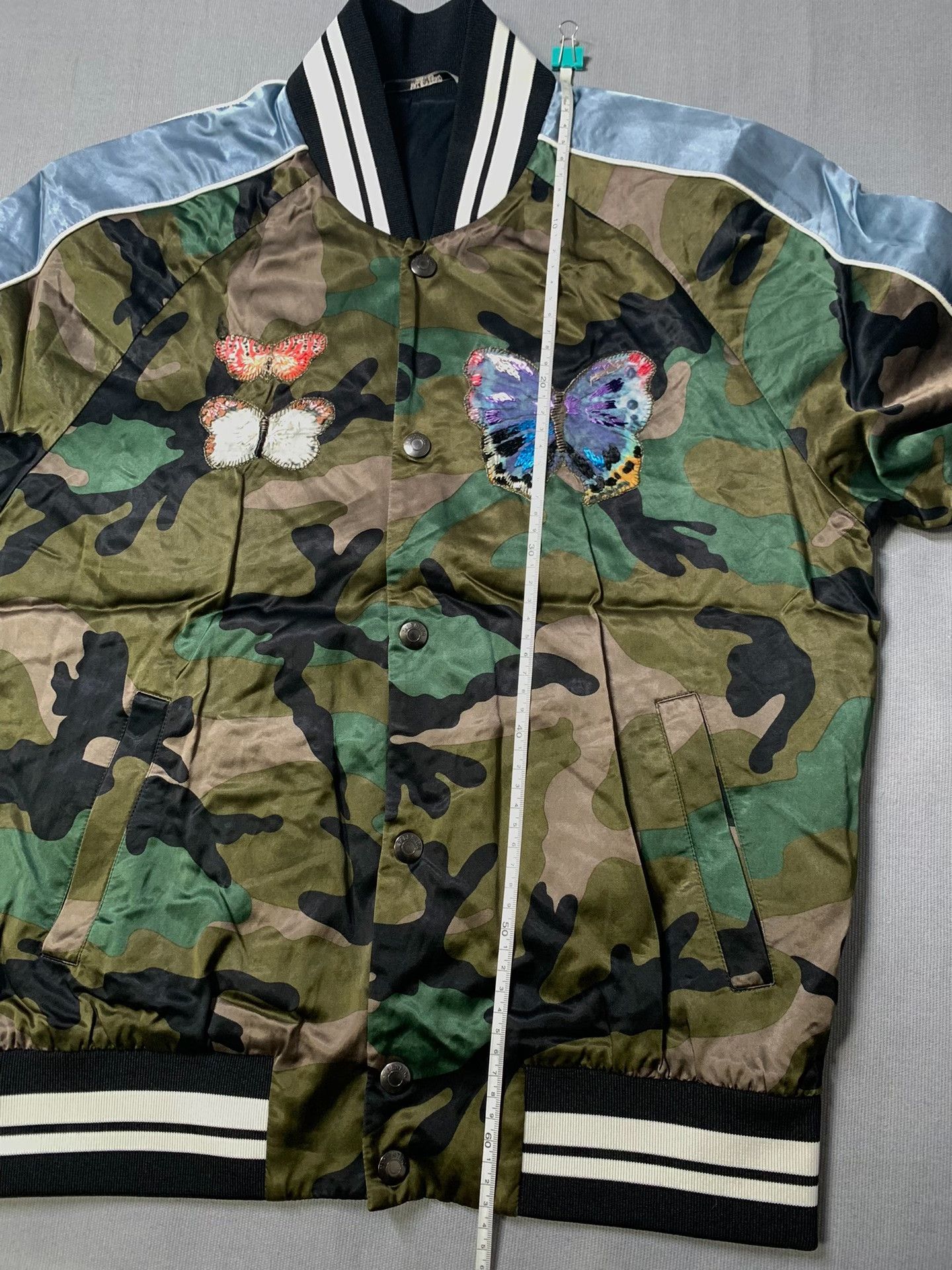 Valentino Valentino Butterfly Camo Satin Souvenir Jacket Size US S / EU 44-46 / 1 - 9 Thumbnail
