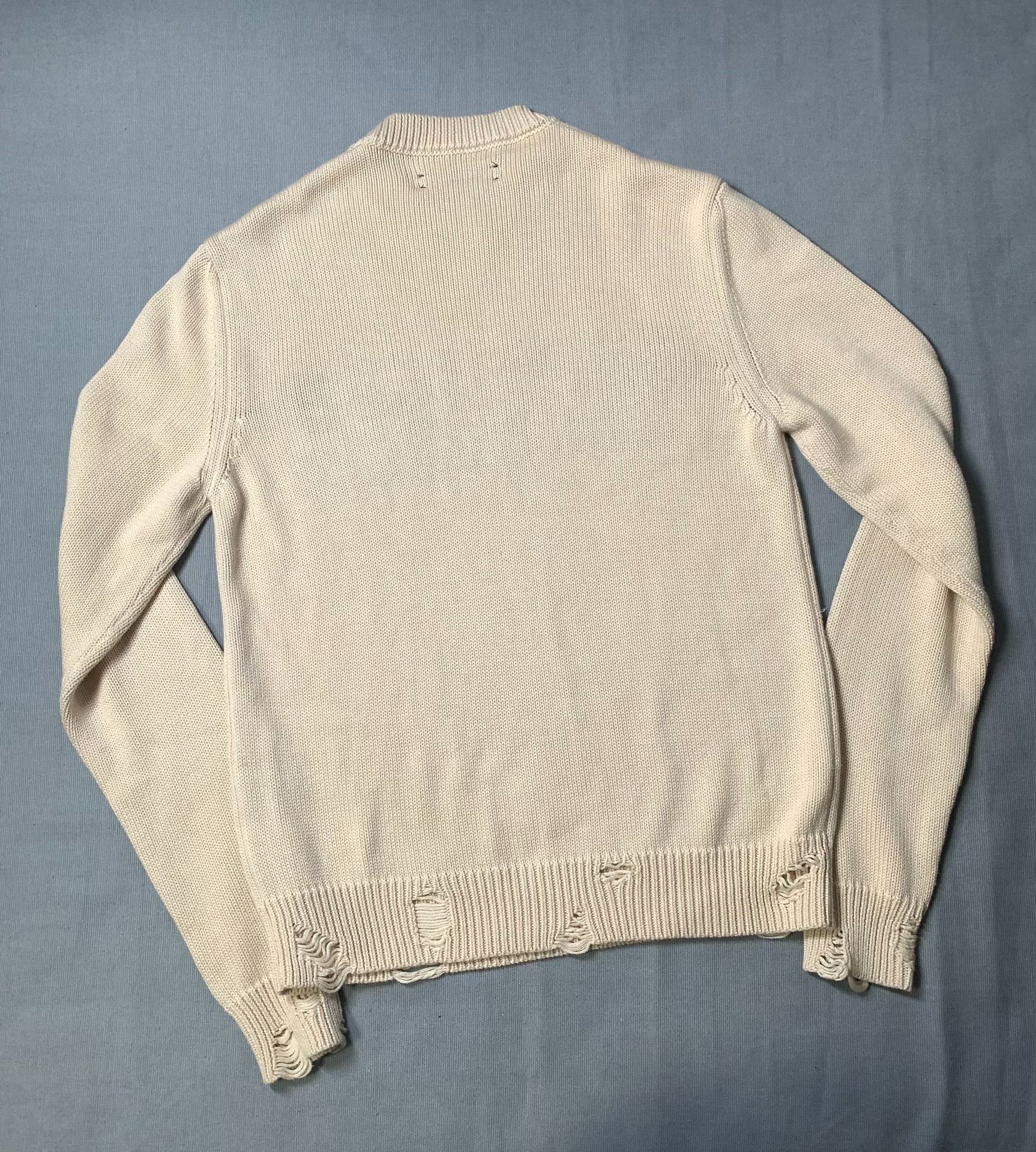 Amiri AMIRI Distressed Wool Blend Sweatshirt Size US S / EU 44-46 / 1 - 3 Thumbnail