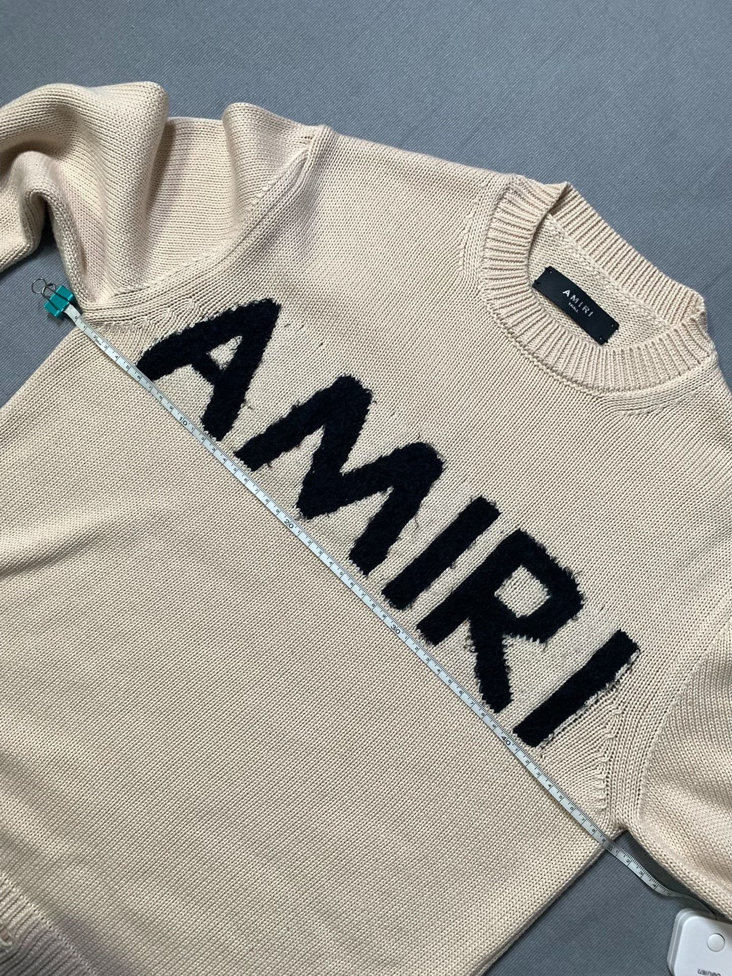 Amiri AMIRI Distressed Wool Blend Sweatshirt Size US S / EU 44-46 / 1 - 7 Thumbnail