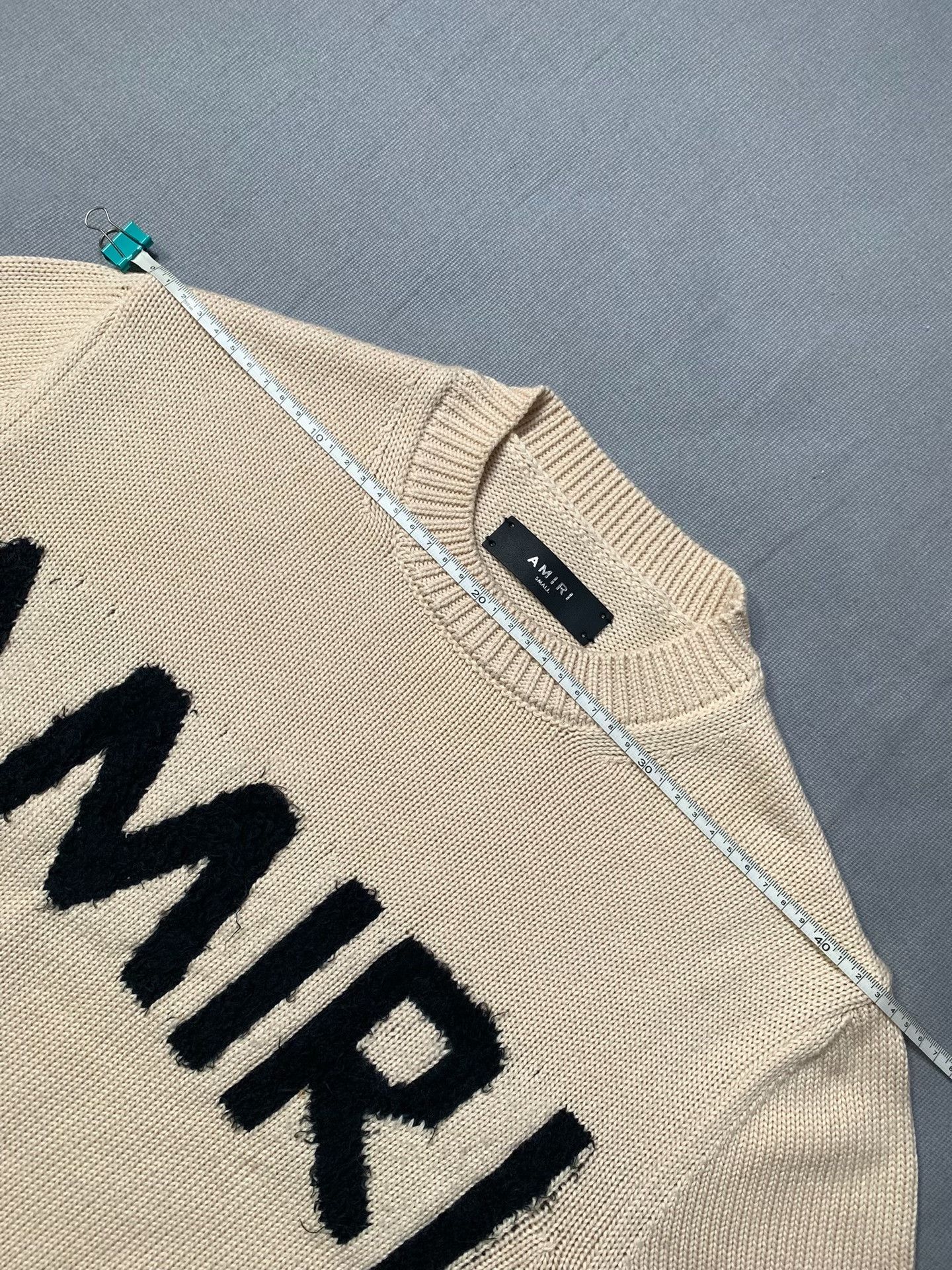 Amiri AMIRI Distressed Wool Blend Sweatshirt Size US S / EU 44-46 / 1 - 6 Thumbnail