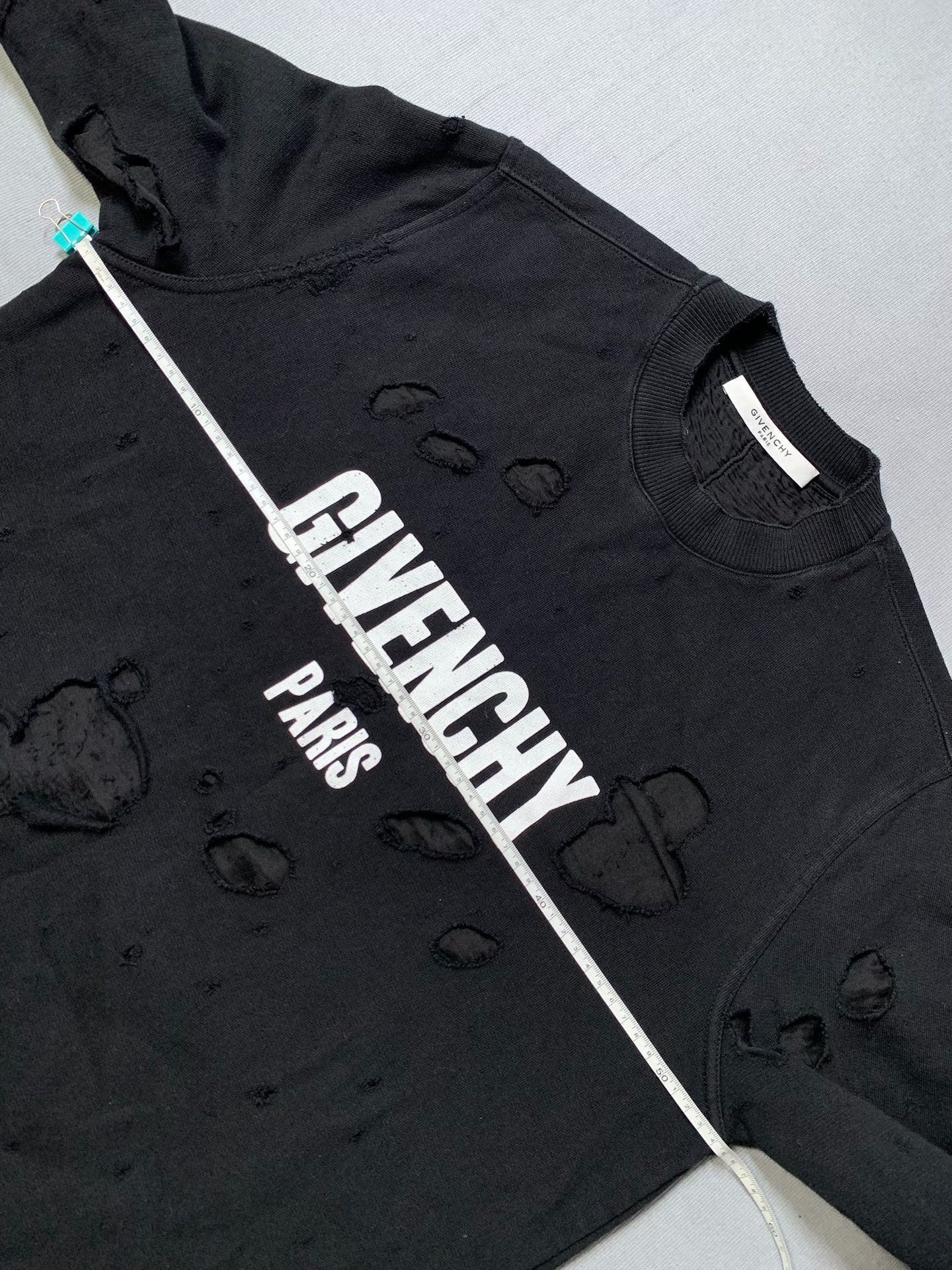 Givenchy Givenchy Double-Layer Holey Sweatshirt Size US XS / EU 42 / 0 - 6 Thumbnail