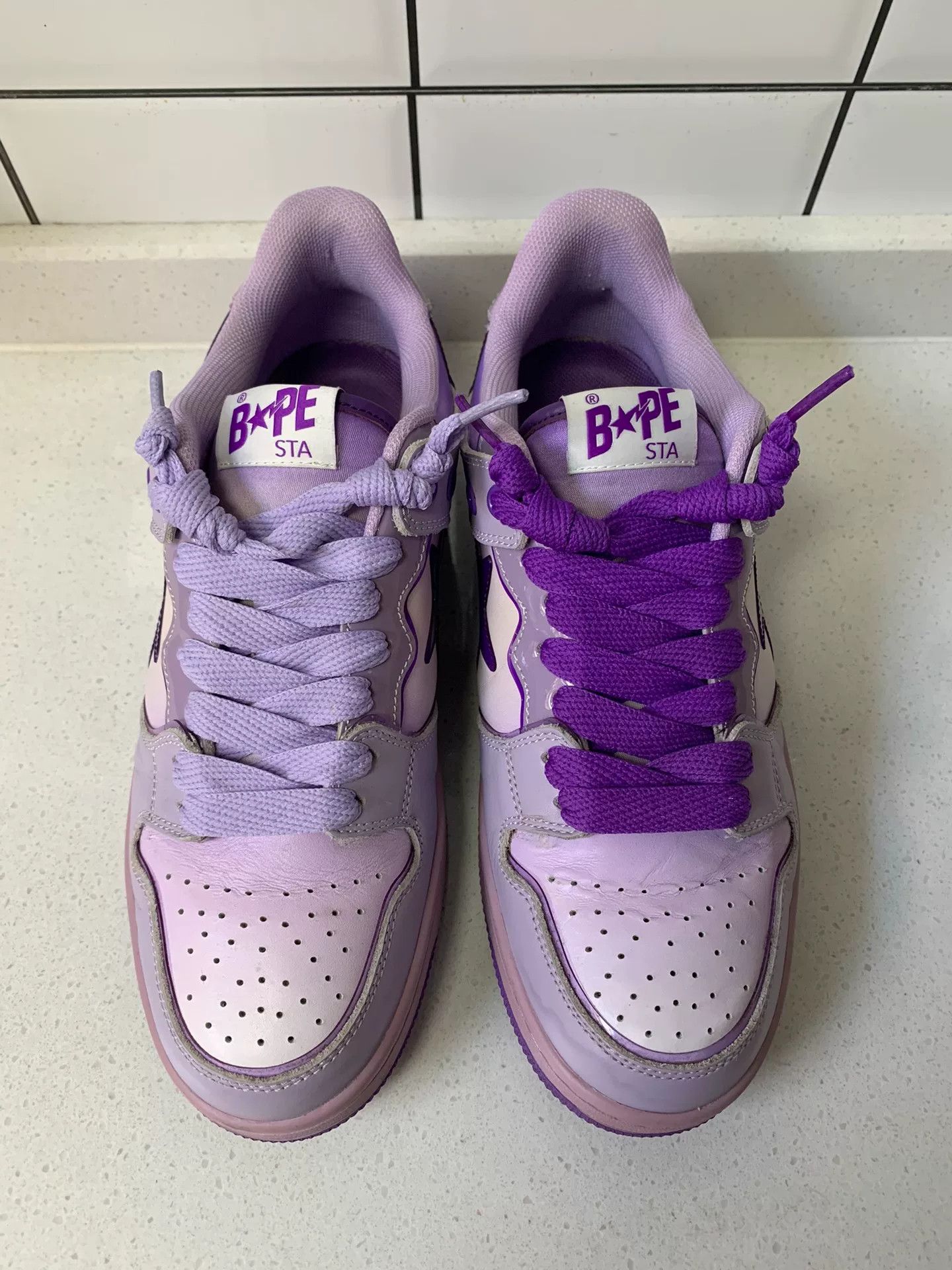 Bape BAPE SK8 STA Purple Gradient Sneakers Size US 8 / EU 41 - 2 Thumbnail