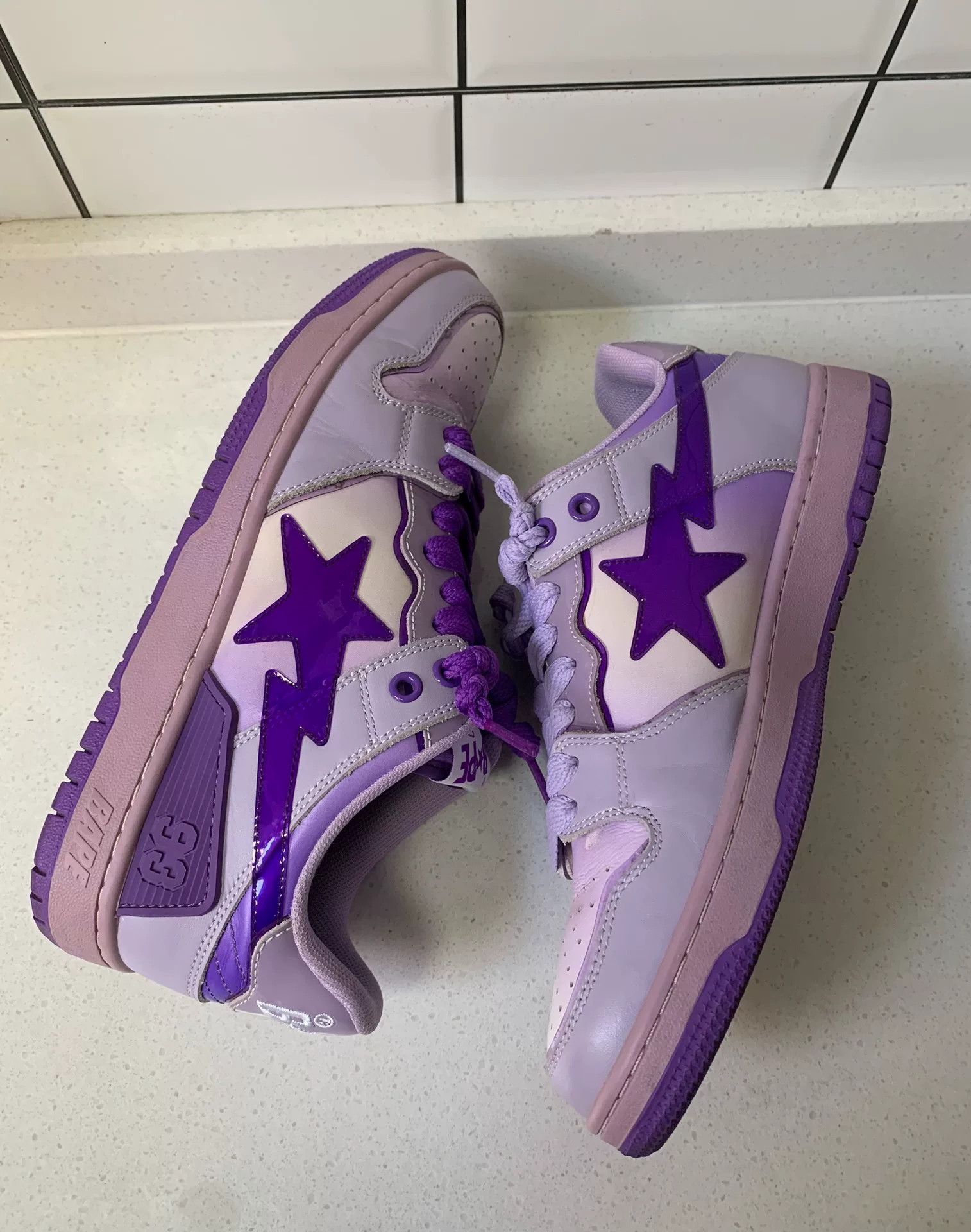 Bape BAPE SK8 STA Purple Gradient Sneakers Size US 8 / EU 41 - 4 Thumbnail