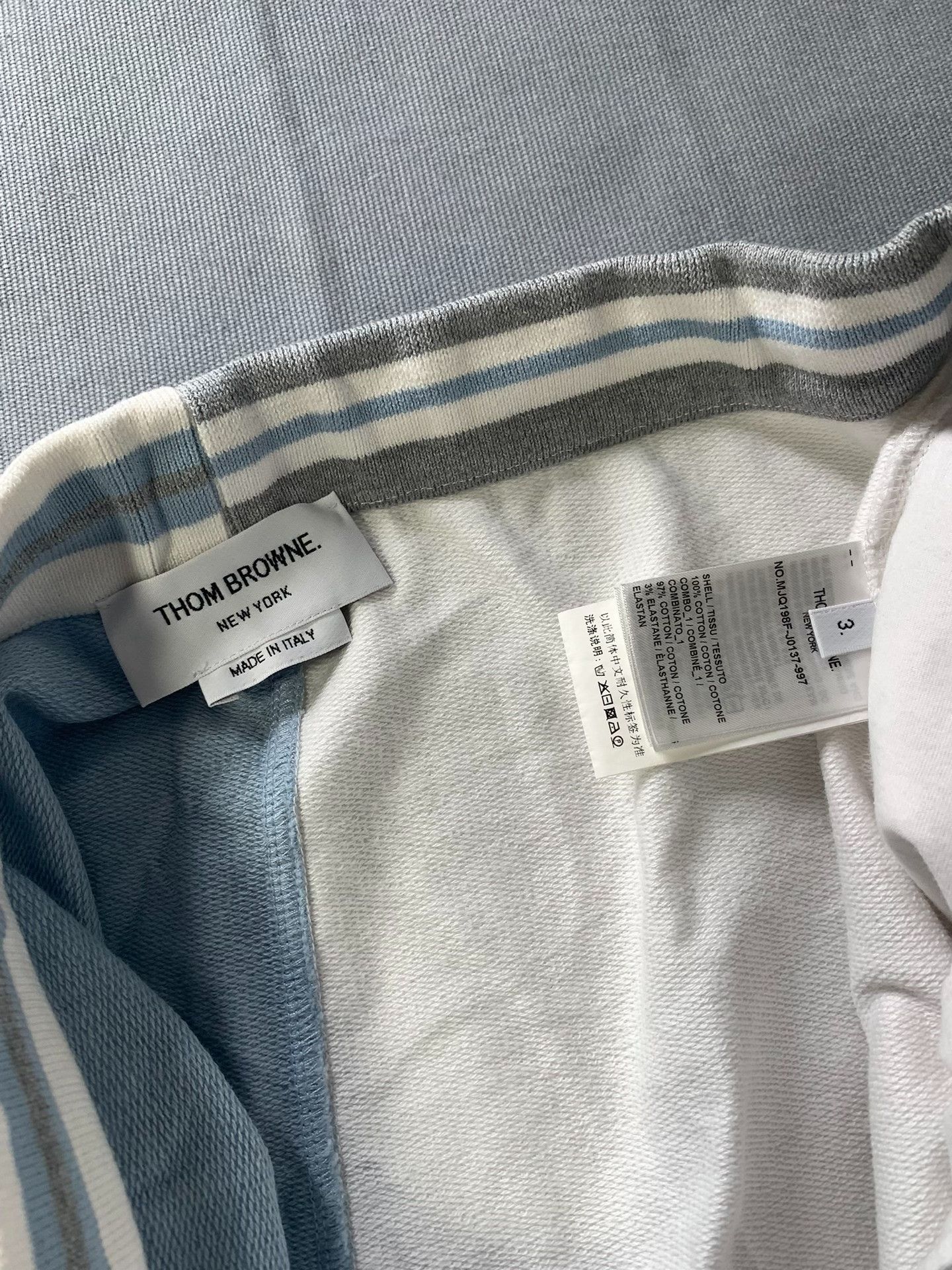 Thom Browne Thom Browne Blue White Block Shorts Size US 26 / EU 42 - 4 Thumbnail