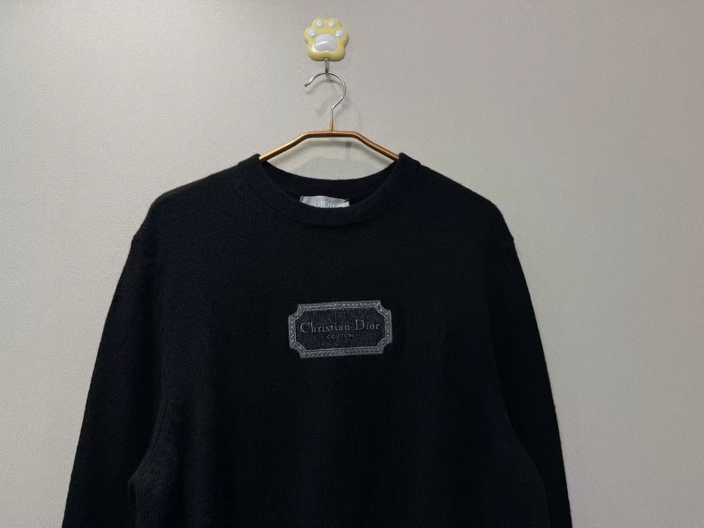 Dior DIOR Black Embroidered Logo Sweater Size US L / EU 52-54 / 3 - 2 Thumbnail