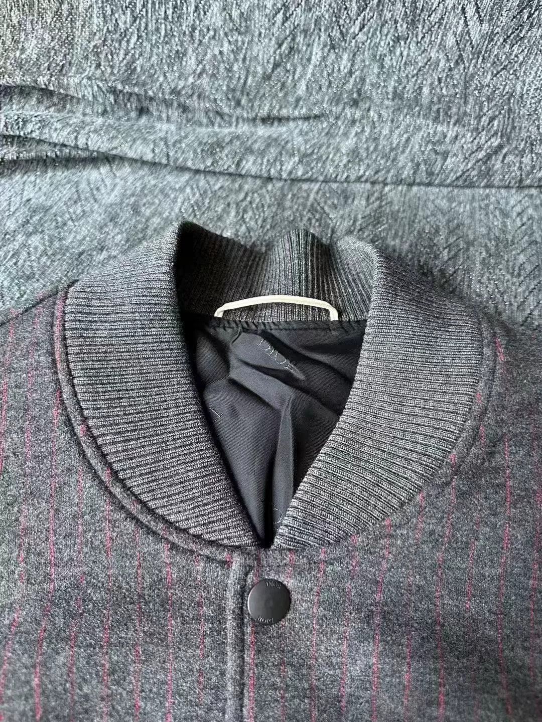 Dior Dior Wool Striped Slogan Baseball Jacket Size US XL / EU 56 / 4 - 3 Thumbnail