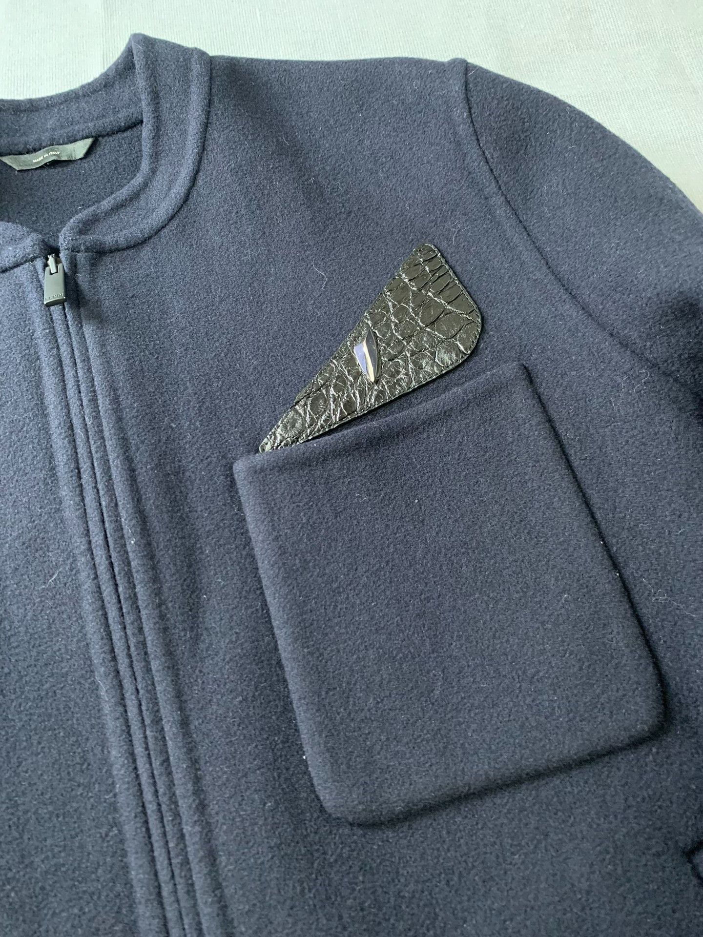 Fendi FENDI Wool Crocodile Eye Jacket Size US S / EU 44-46 / 1 - 3 Thumbnail