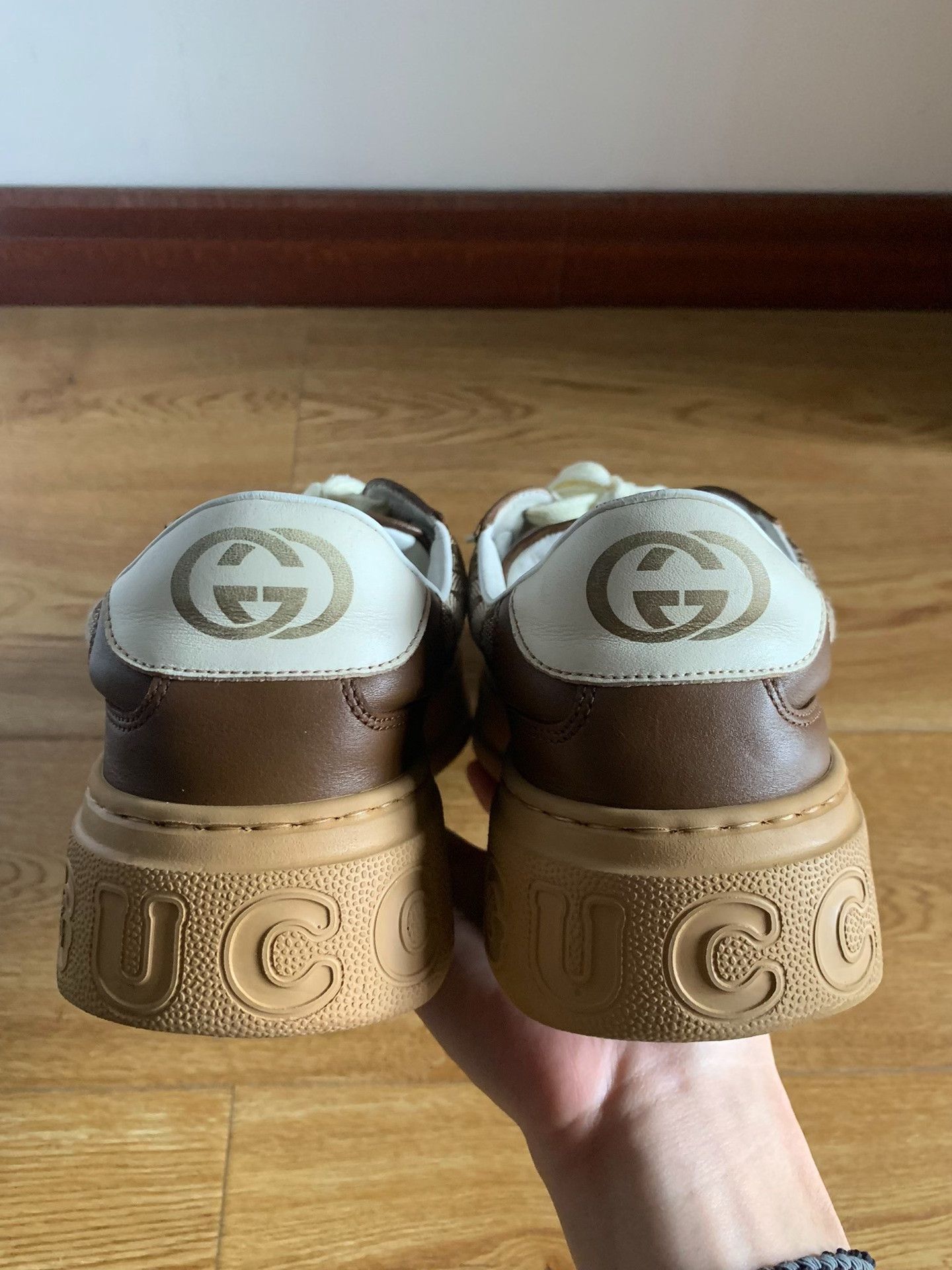Gucci Gucci Thick-Soled Monogram Biscuit Shoes Size US 8 / IT 38 - 5 Thumbnail