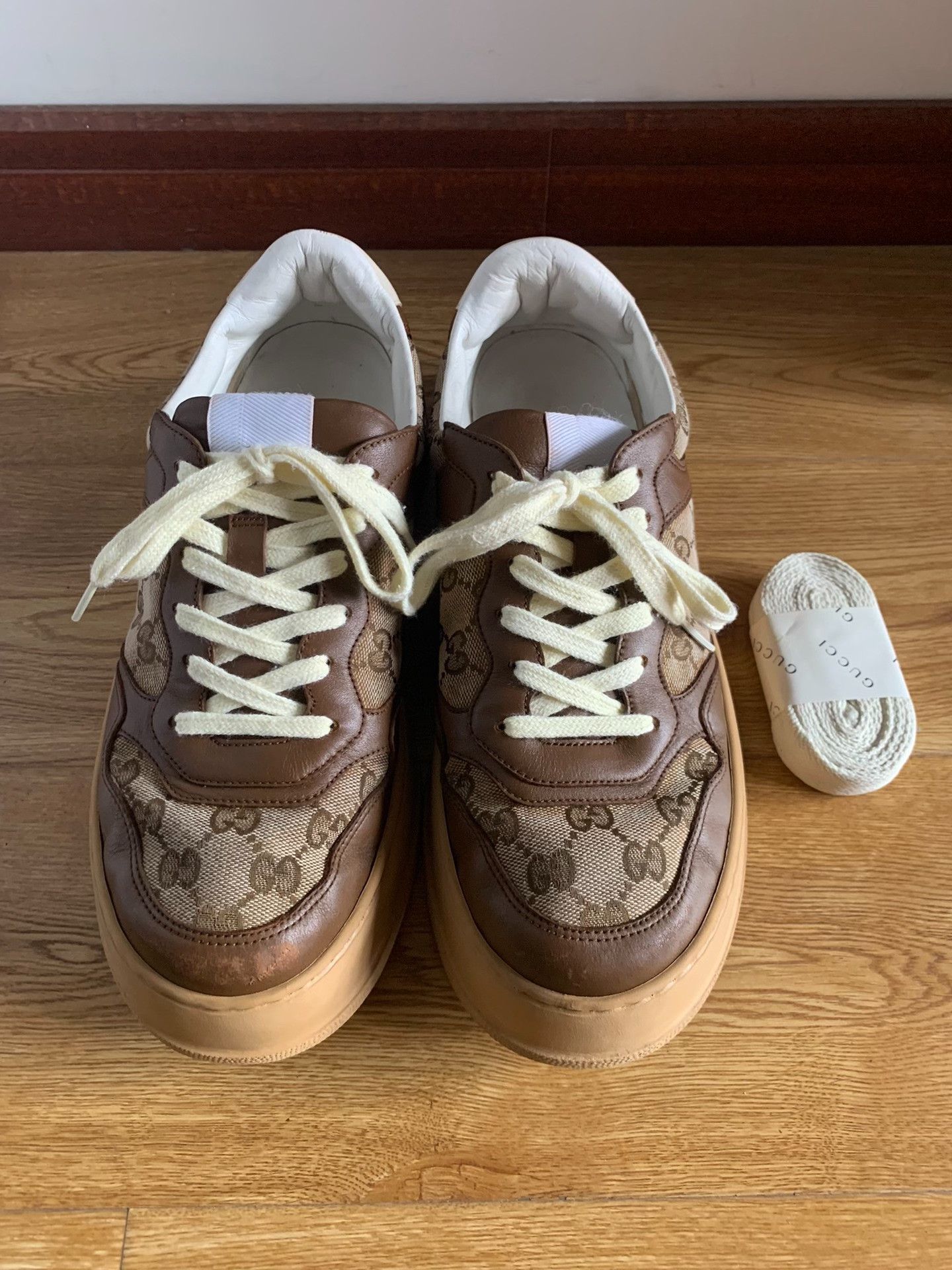 Gucci Gucci Thick-Soled Monogram Biscuit Shoes Size US 8 / IT 38 - 2 Thumbnail
