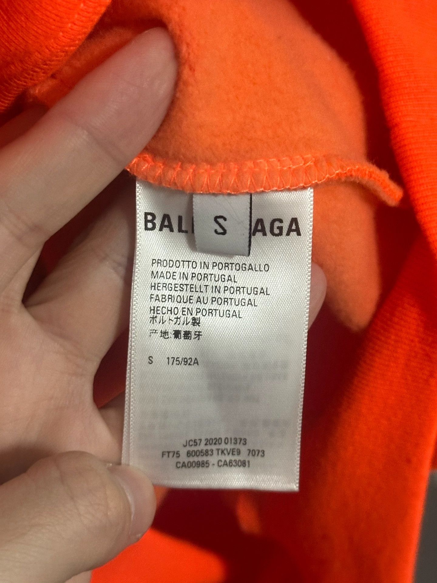 Balenciaga Balenciaga Logo Print Orange Hoodie Size US S / EU 44-46 / 1 - 3 Thumbnail