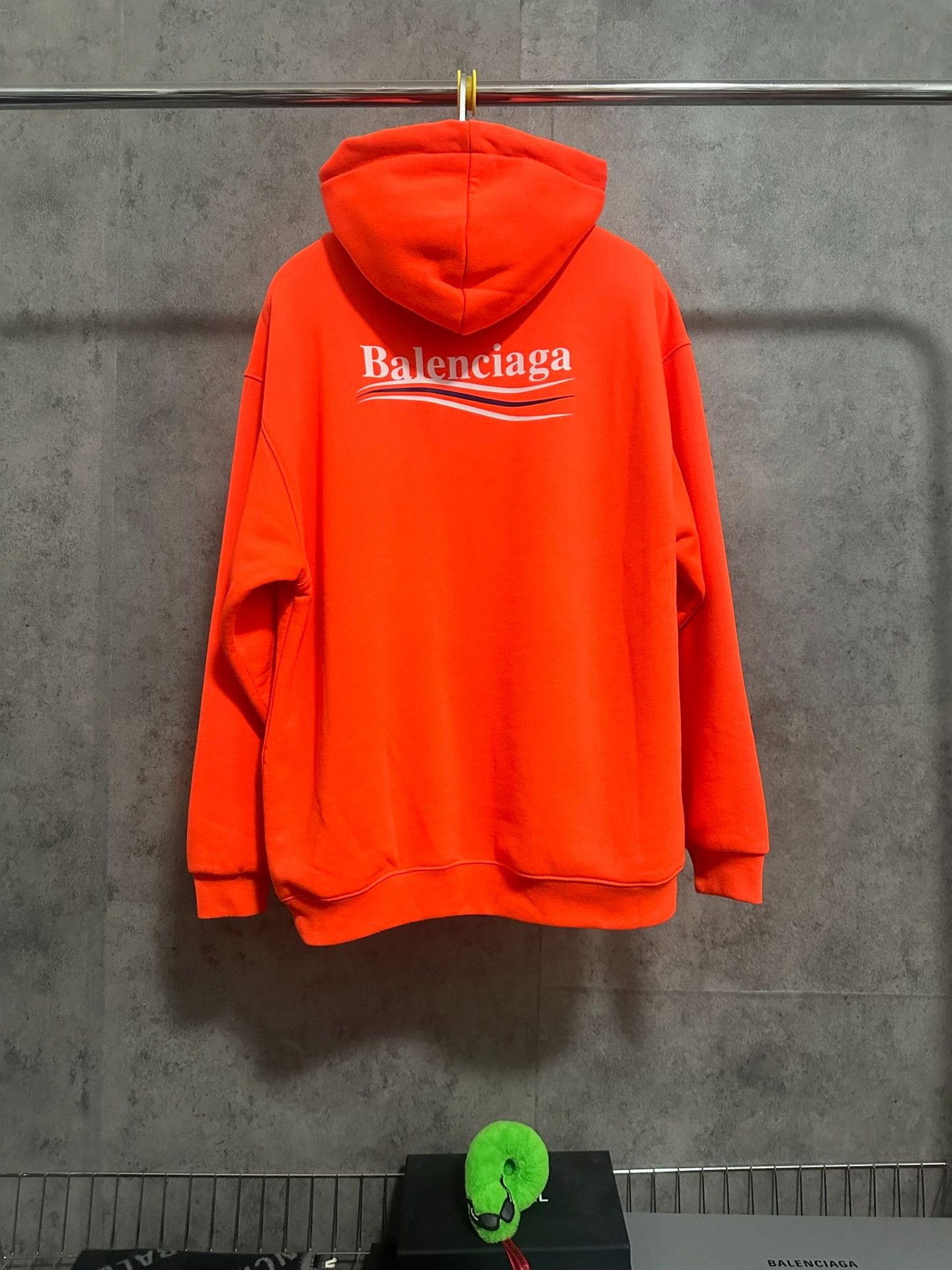 Balenciaga Balenciaga Logo Print Orange Hoodie Size US S / EU 44-46 / 1 - 4 Thumbnail
