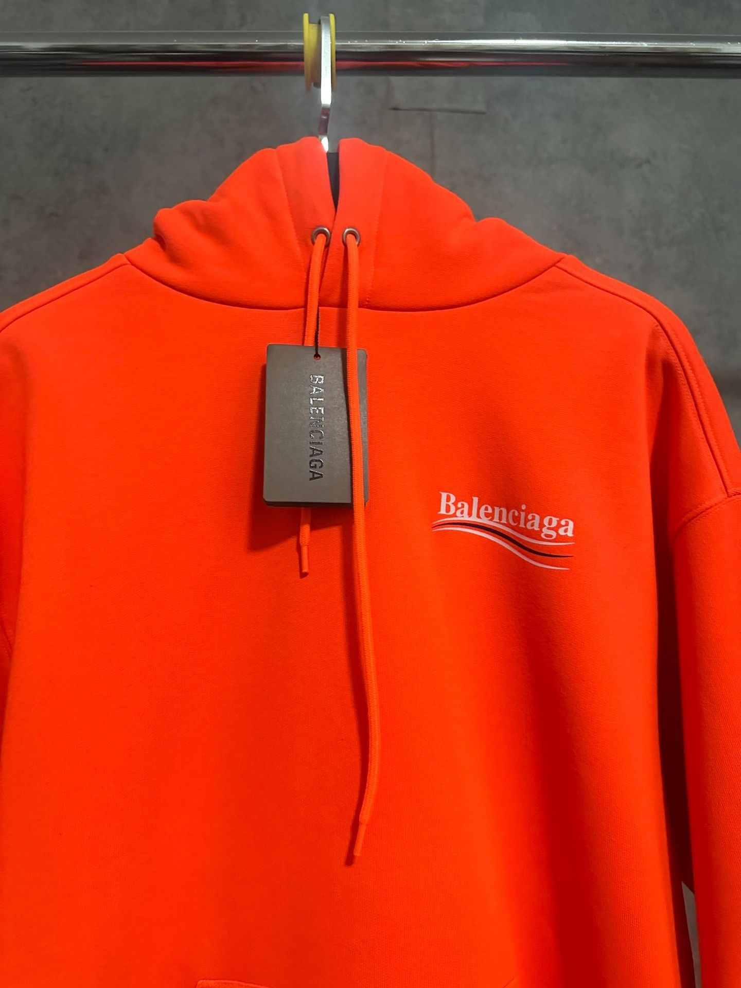 Balenciaga Balenciaga Logo Print Orange Hoodie Size US S / EU 44-46 / 1 - 2 Thumbnail