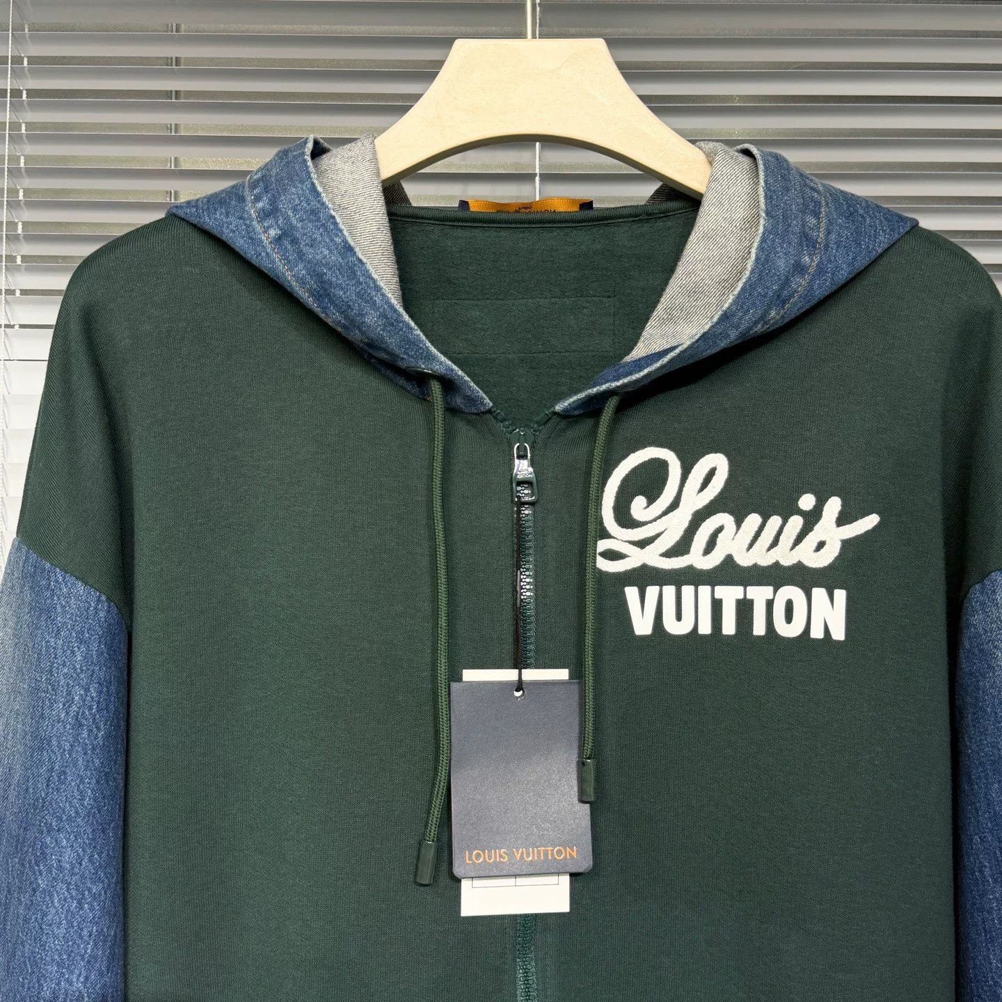 Louis Vuitton LV Denim Patchwork Zip Hoodie XL Size US XL / EU 56 / 4 - 3 Thumbnail