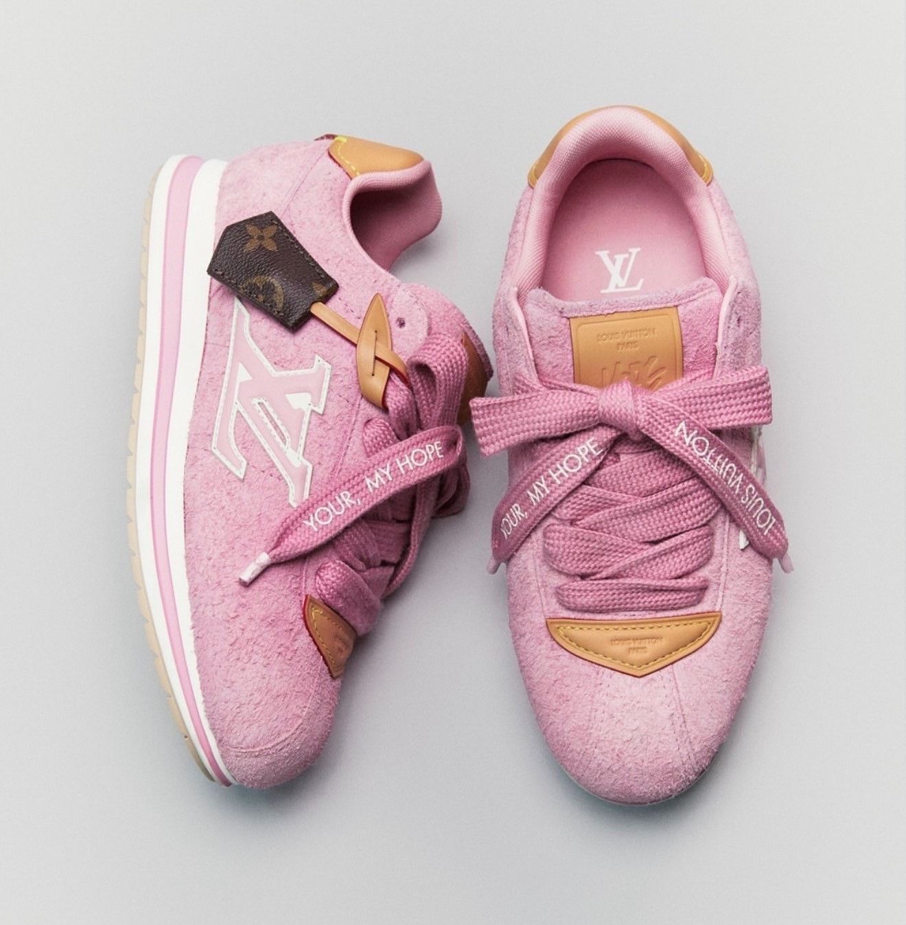 Louis Vuitton Louis Vuitton x J-Hope Pink Suede Shoes Size US 7.5 / IT 37.5 - 2 Thumbnail