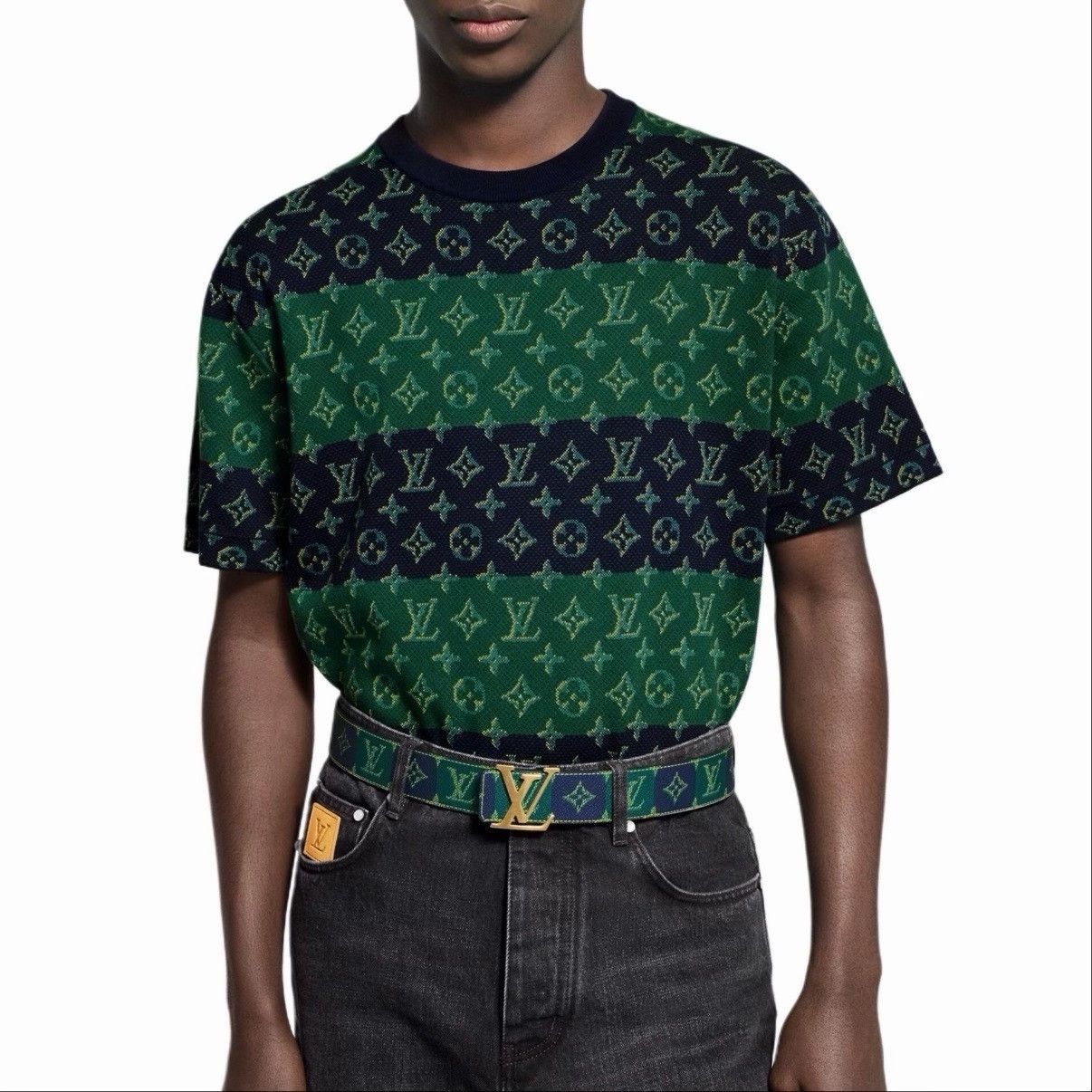 Louis Vuitton LV Knit Short-Sleeve Logo T-Shirt Size US XL / EU 56 / 4 - 5 Thumbnail