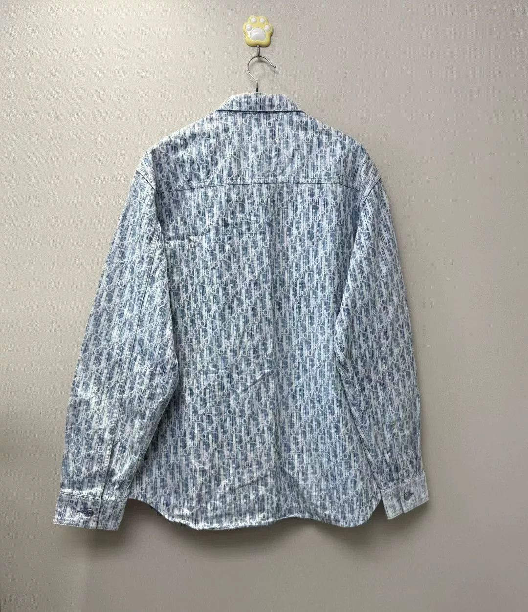 Dior DIOR White Blue Logo Denim Shirt Jacket Size US XS / EU 42 / 0 - 4 Thumbnail