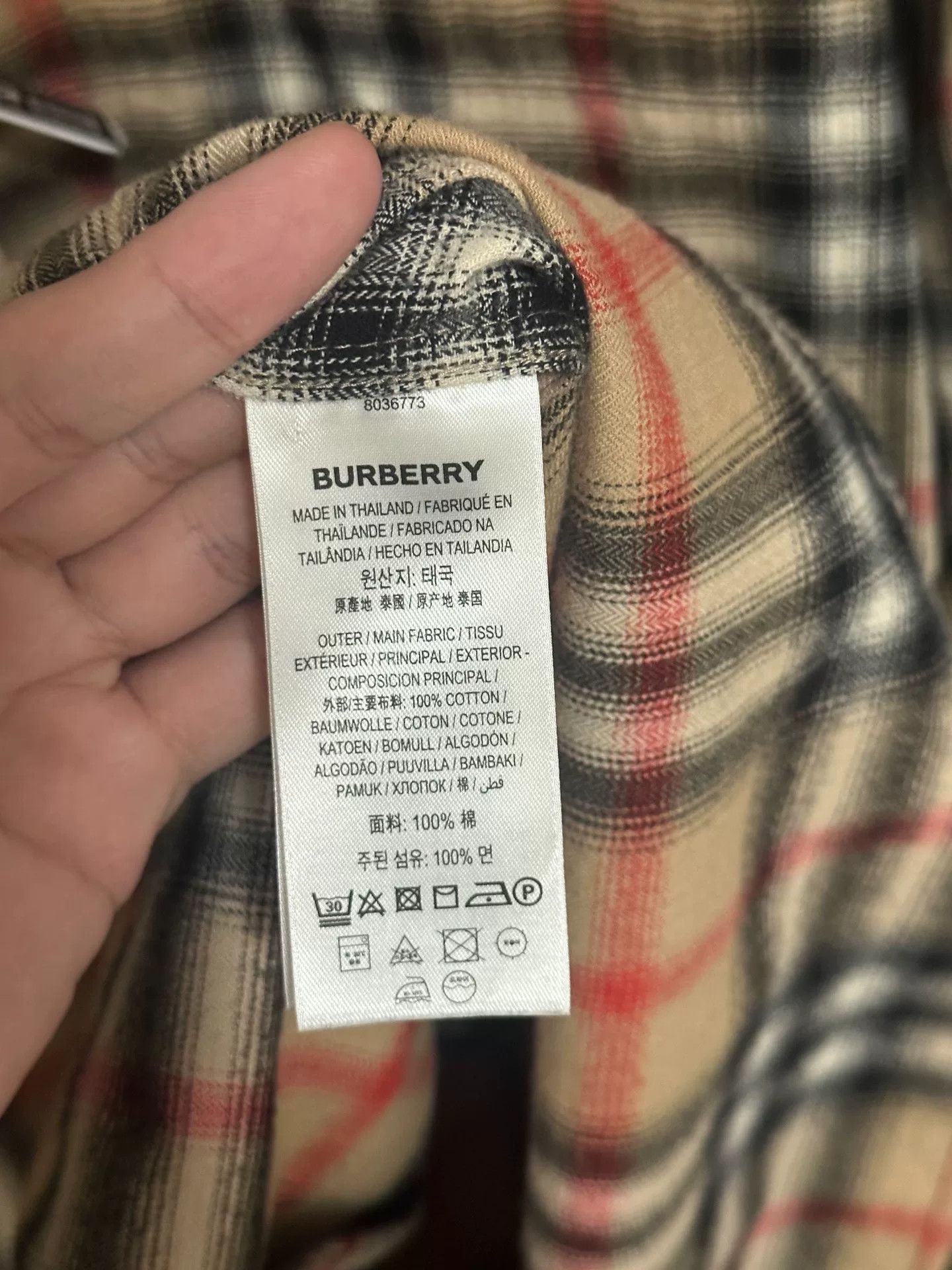 Burberry Burberry Classic Check Long Sleeve Shirt Size US L / EU 52-54 / 3 - 3 Thumbnail