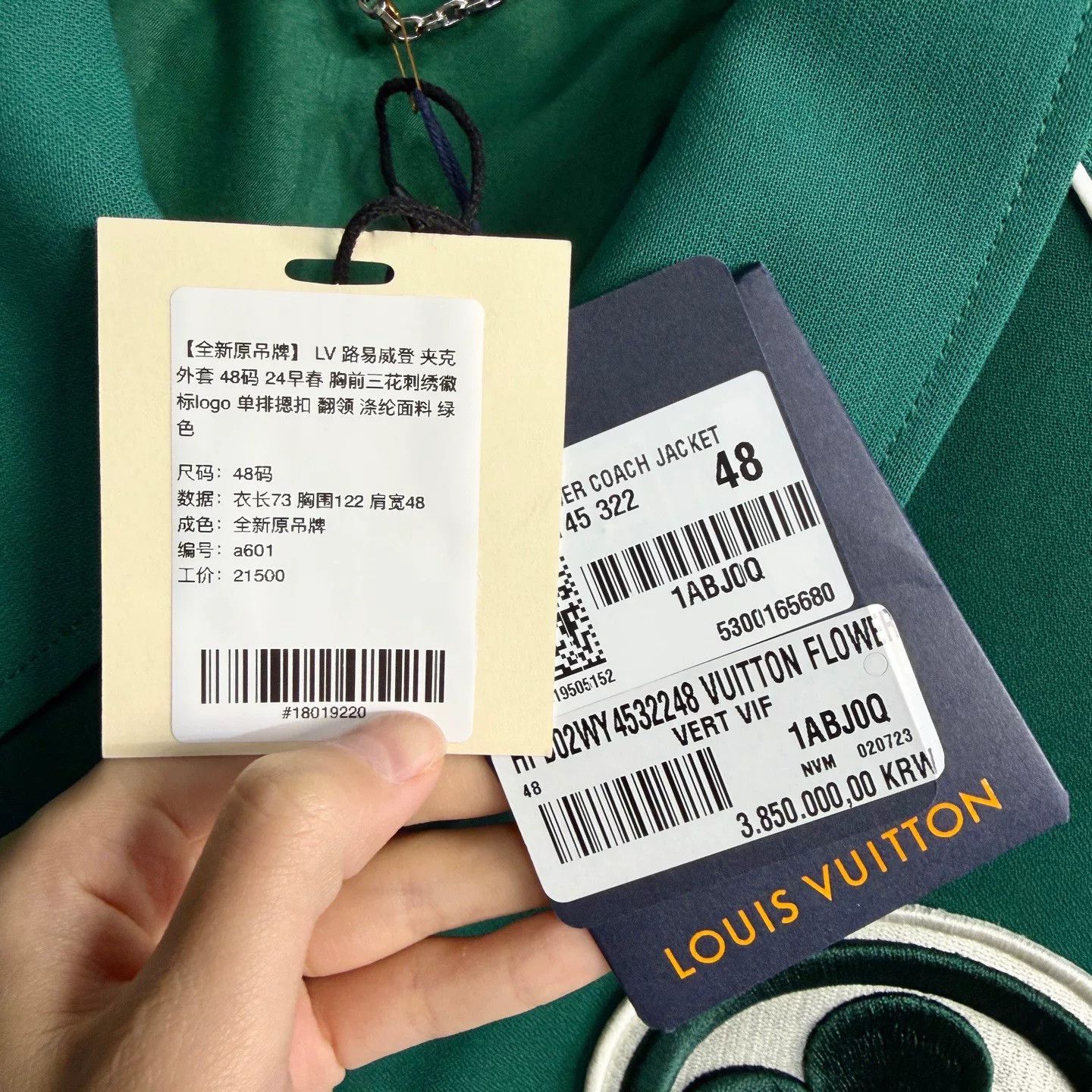 Louis Vuitton LV 24 Early Spring Green Embroidered Jacket Size US M / EU 48-50 / 2 - 5 Thumbnail