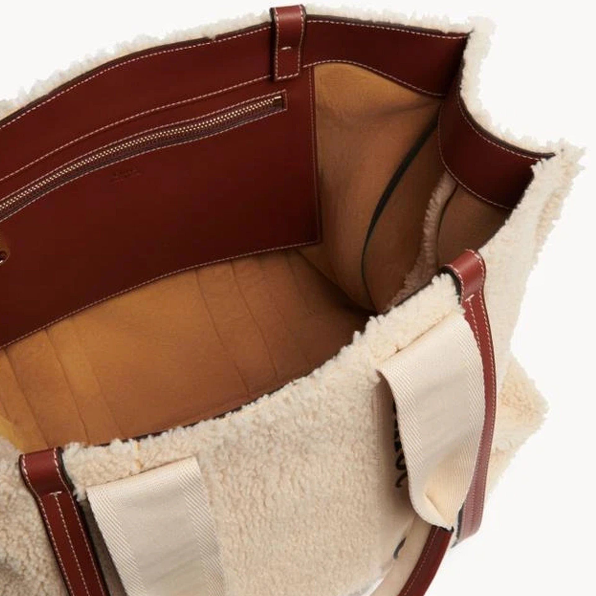 Chloe Chloe Woody Shearling Tote Bag Size ONE SIZE - 2 Thumbnail