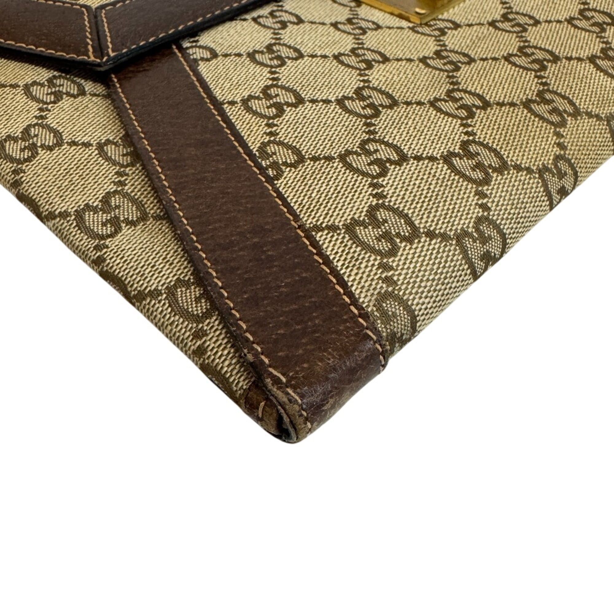 Gucci GUCCI Old Gucci Letter Pouch Second Bag GG Pattern Clutch Beige Size ONE SIZE - 3 Thumbnail