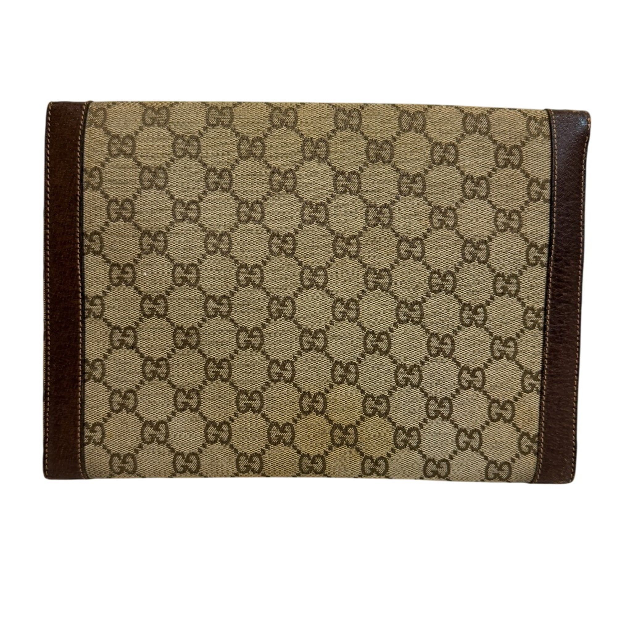 Gucci GUCCI Old Gucci Letter Pouch Second Bag GG Pattern Clutch Beige Size ONE SIZE - 2 Thumbnail