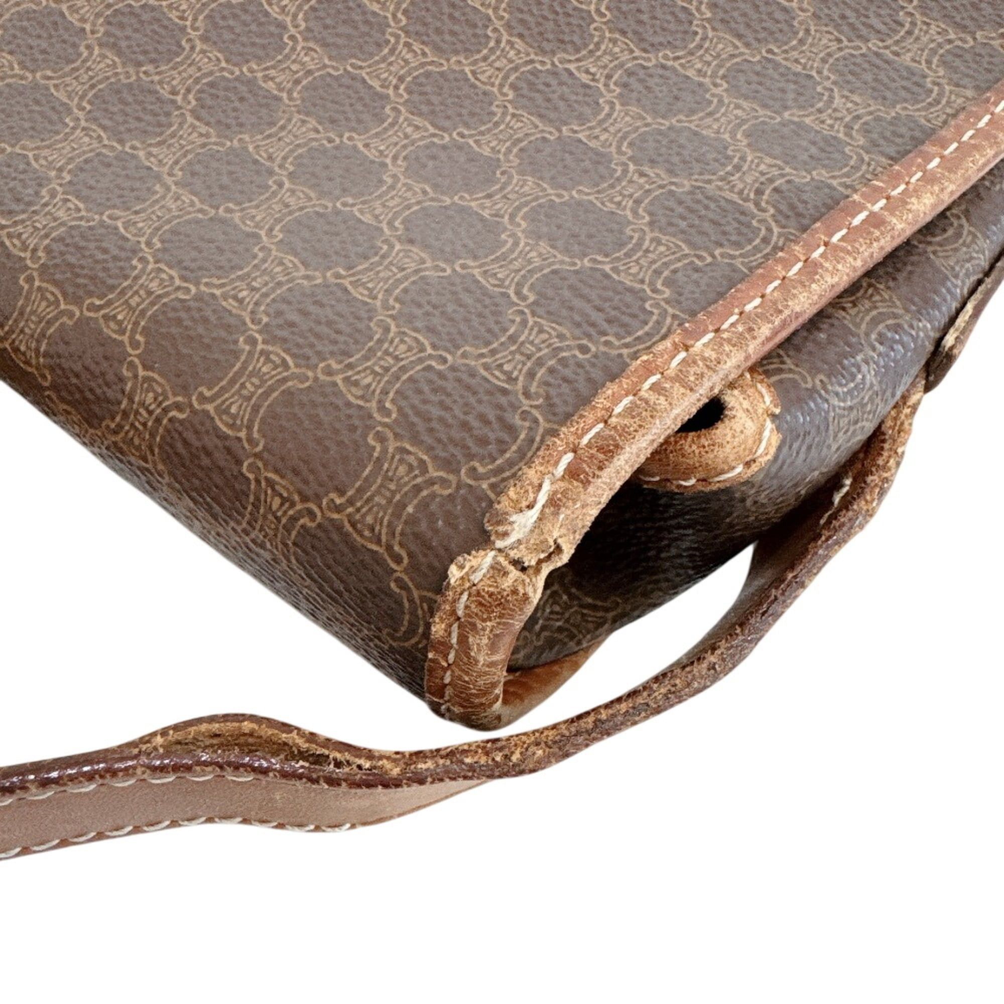 Celine CELINE Macadam Shoulder Bag, Brown Size ONE SIZE - 4 Thumbnail