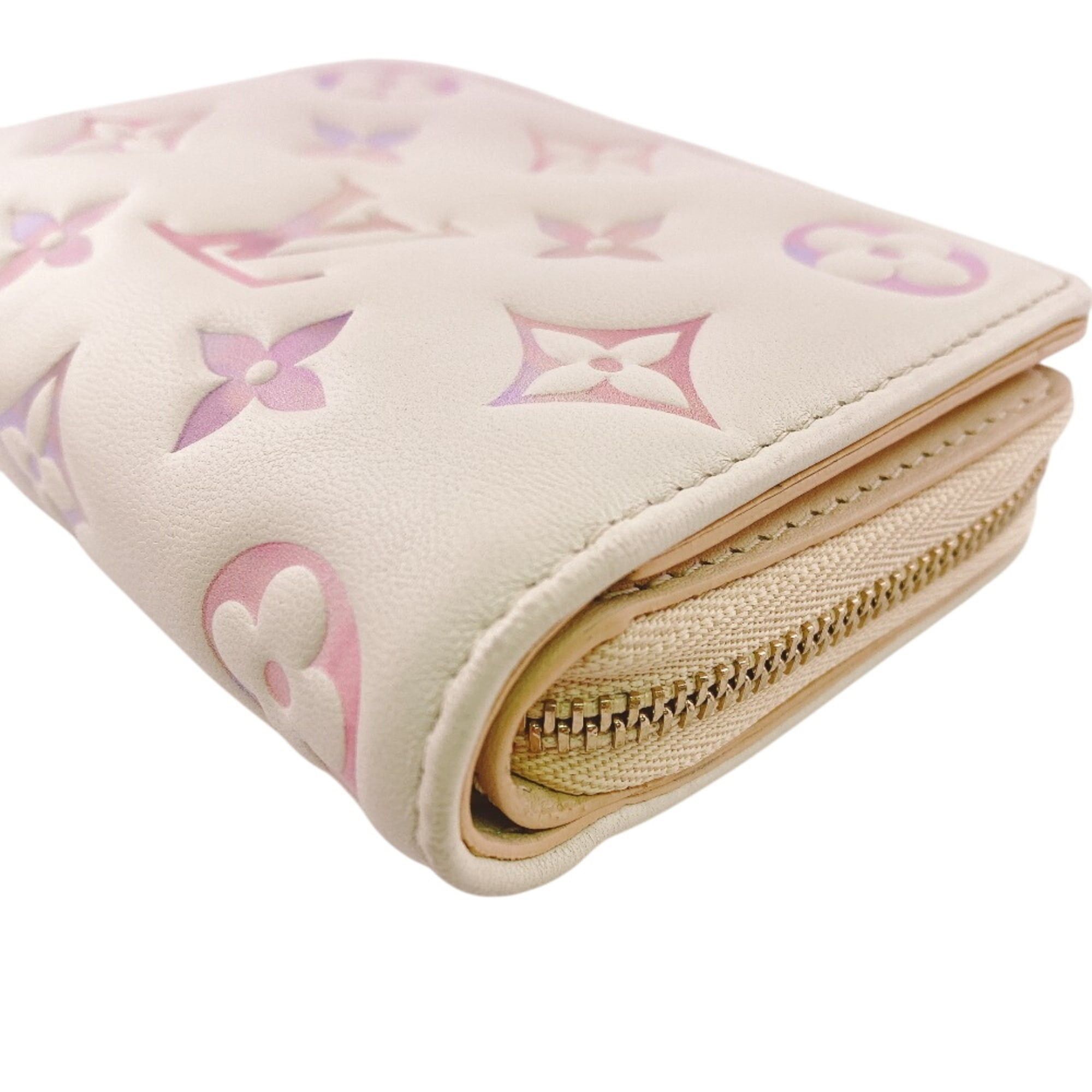 Louis Vuitton Louis Vuitton M25601 Portefeuille Lou Monogram Empreinte Bi-fold Wallet Pink Size ONE SIZE - 6 Thumbnail