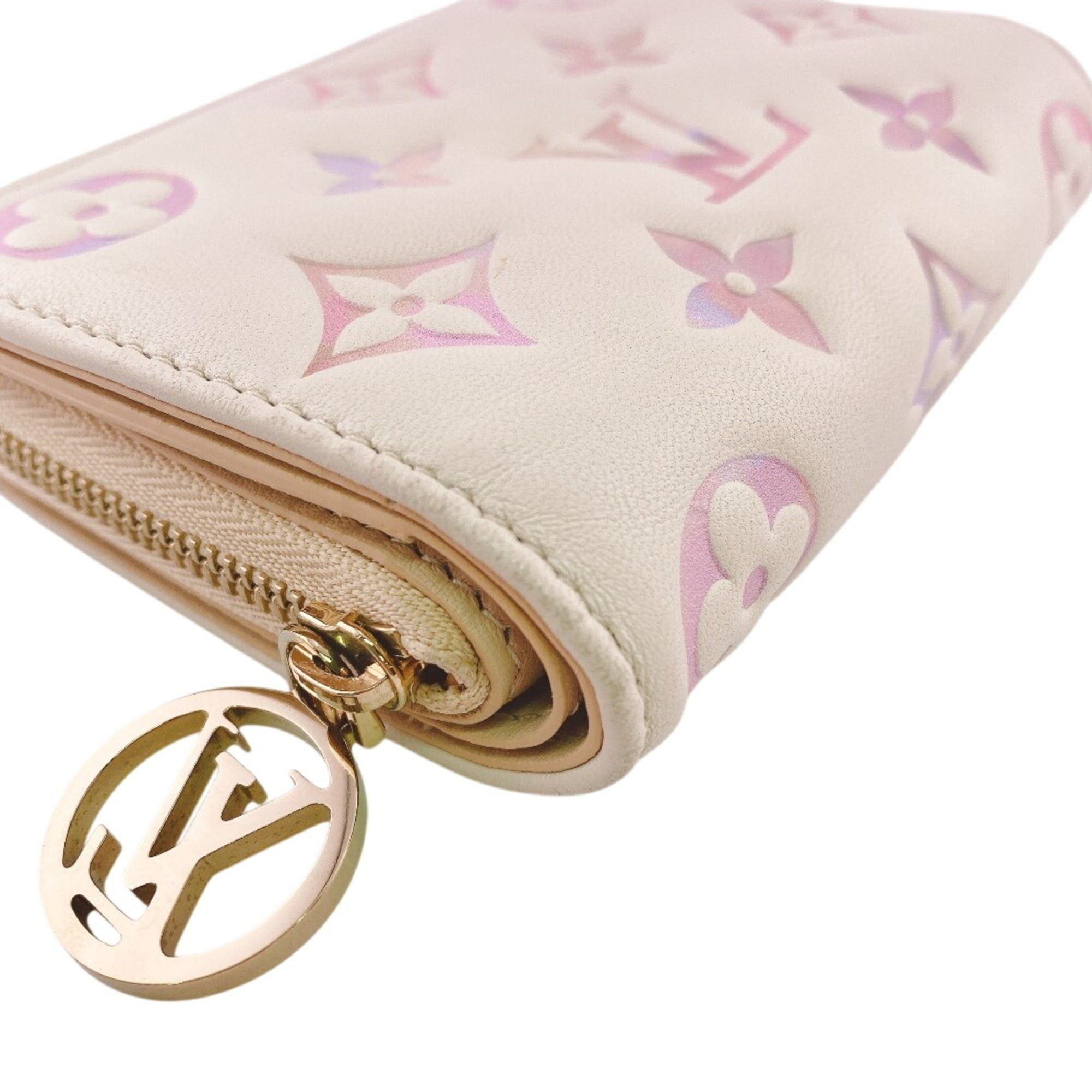 Louis Vuitton Louis Vuitton M25601 Portefeuille Lou Monogram Empreinte Bi-fold Wallet Pink Size ONE SIZE - 3 Thumbnail