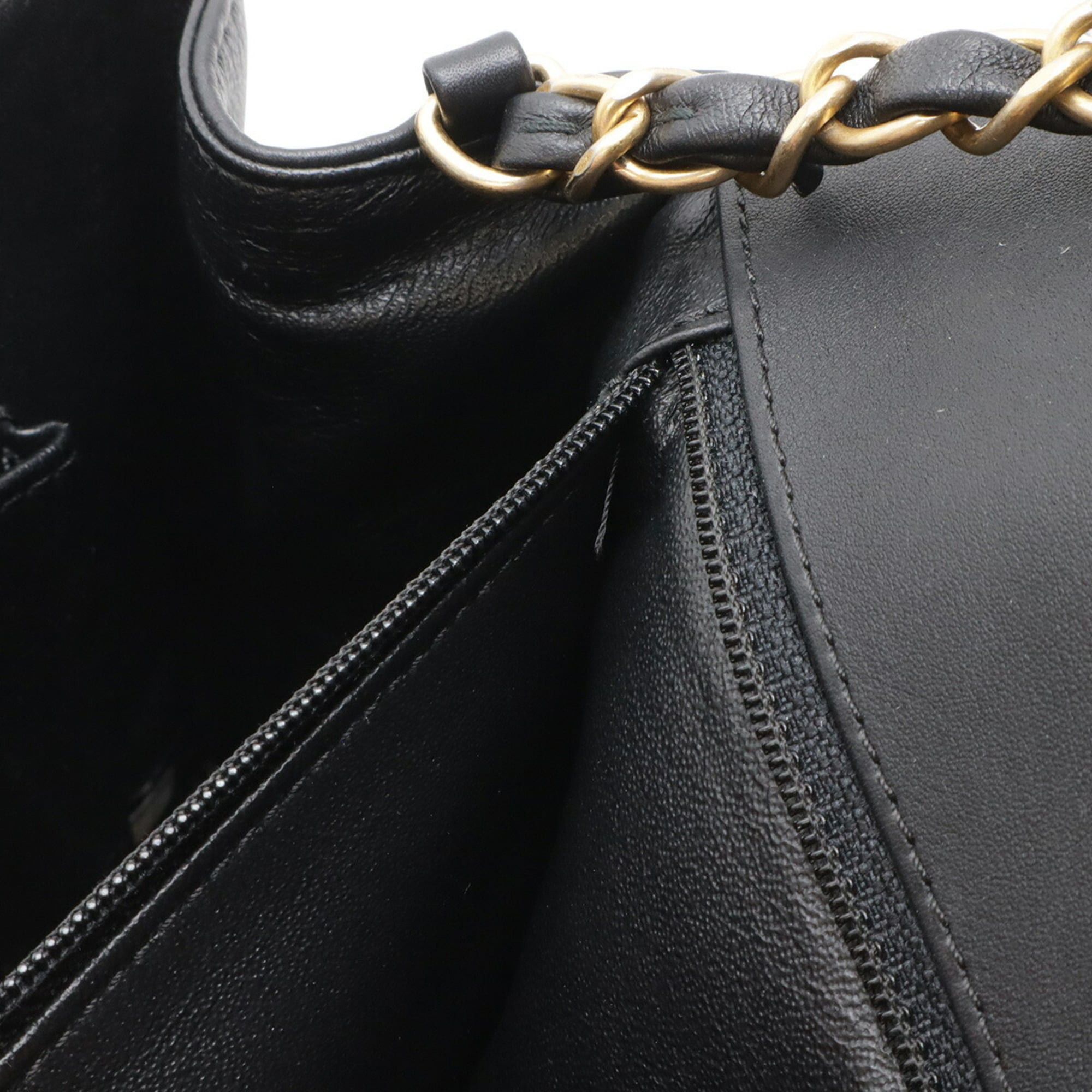 Chanel CHANEL Matelassé V-stitch Handbag Chain Shoulder Bag Leather Black AS0804 Size ONE SIZE - 8 Thumbnail