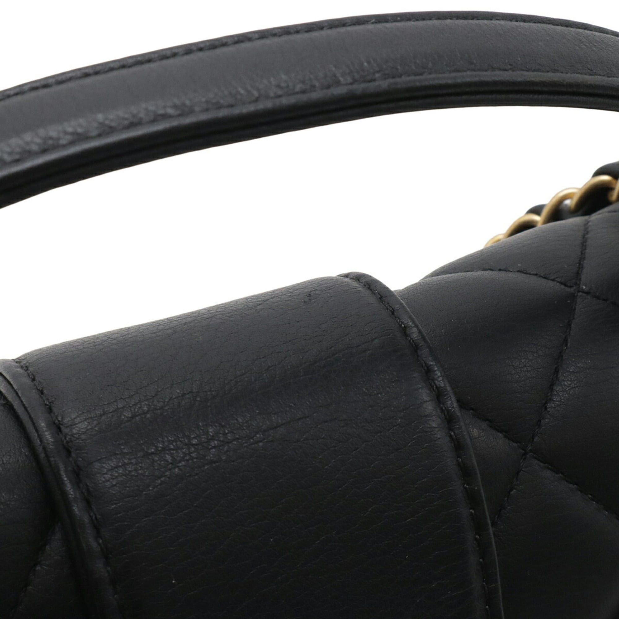 Chanel CHANEL Matelassé V-stitch Handbag Chain Shoulder Bag Leather Black AS0804 Size ONE SIZE - 5 Thumbnail