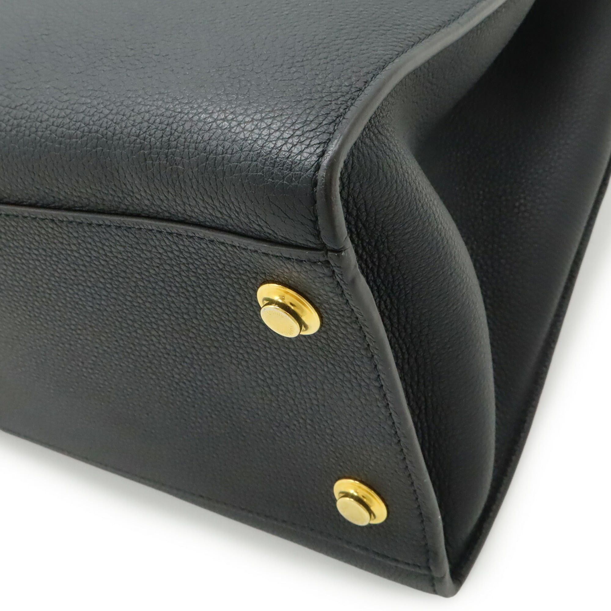 Louis Vuitton LOUIS VUITTON City Steamer MM Handbag/Shoulder Bag, Taurillon Leather, Noir Black, M53015 Size ONE SIZE - 4 Thumbnail