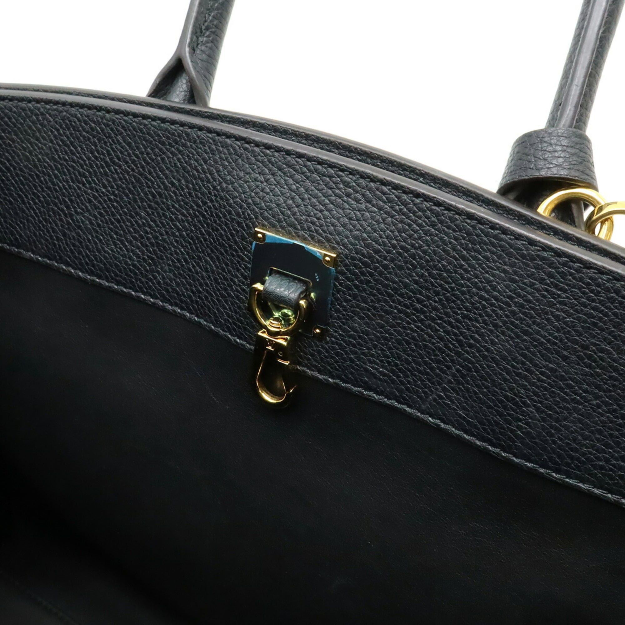 Louis Vuitton LOUIS VUITTON City Steamer MM Handbag/Shoulder Bag, Taurillon Leather, Noir Black, M53015 Size ONE SIZE - 9 Thumbnail