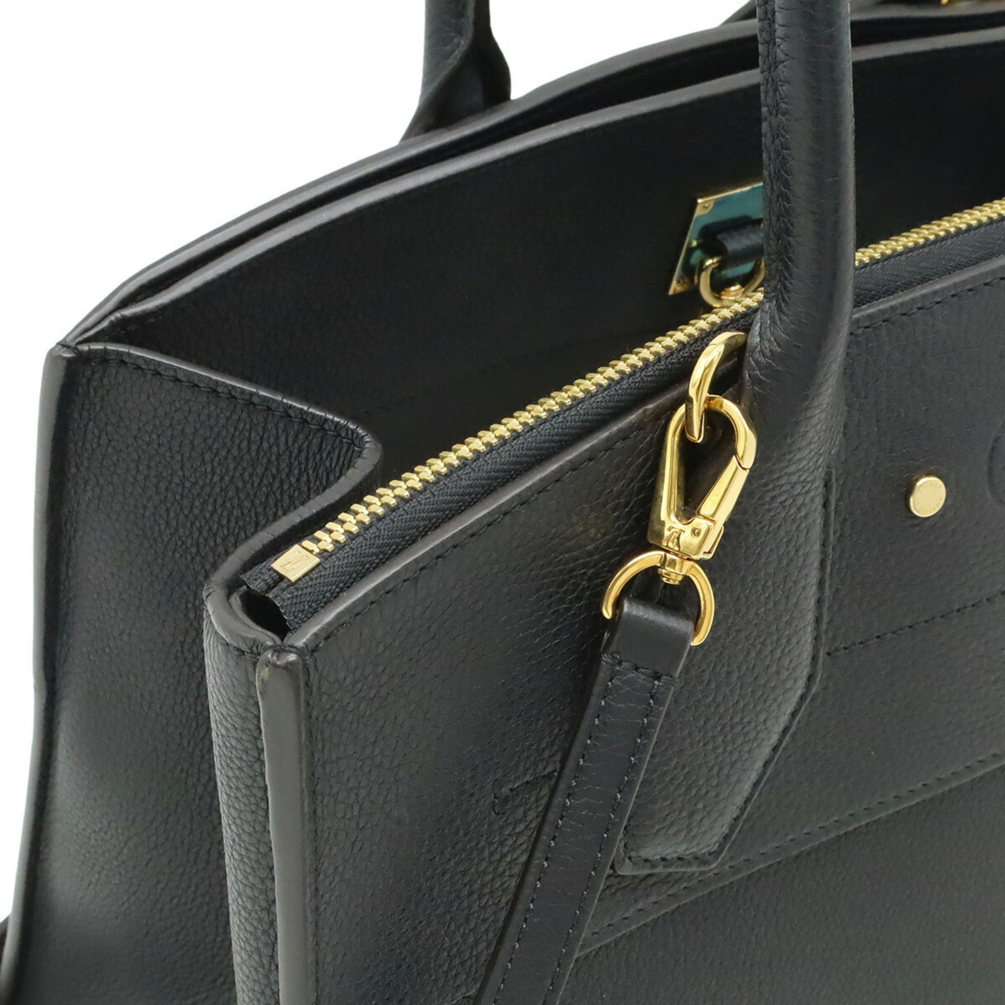 Louis Vuitton LOUIS VUITTON City Steamer MM Handbag/Shoulder Bag, Taurillon Leather, Noir Black, M53015 Size ONE SIZE - 5 Thumbnail