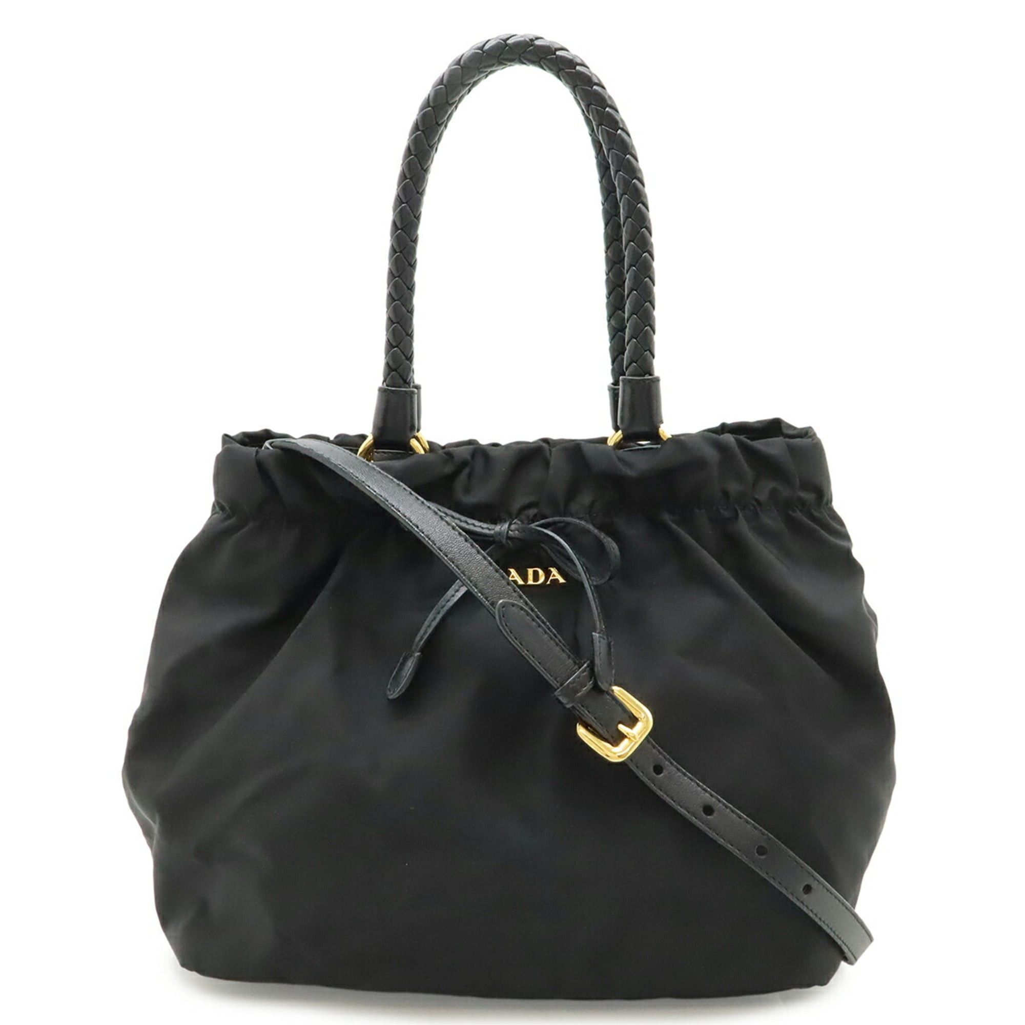 Prada PRADA Ribbon Handbag Tote Bag Shoulder Nylon NERO Black BN1778 Size ONE SIZE - 2 Thumbnail