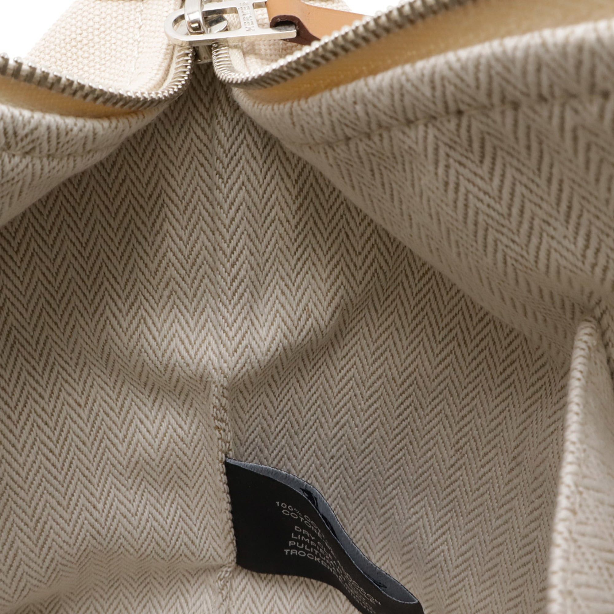 Hermes HERMES Bride à Black PM Bathroom Pouch/Handbag, Canvas, Natural Beige, H104223M Size ONE SIZE - 8 Thumbnail