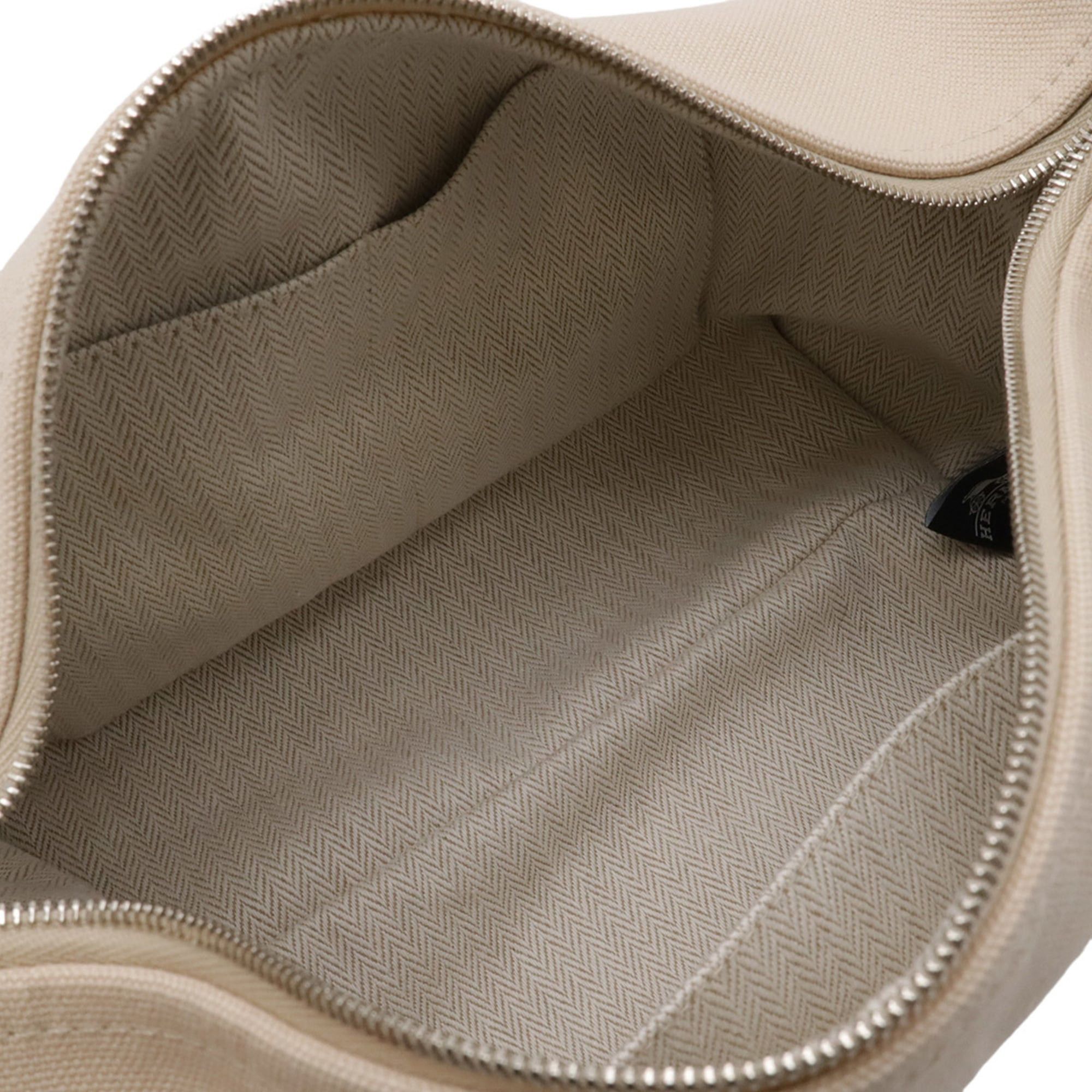 Hermes HERMES Bride à Black PM Bathroom Pouch/Handbag, Canvas, Natural Beige, H104223M Size ONE SIZE - 7 Thumbnail