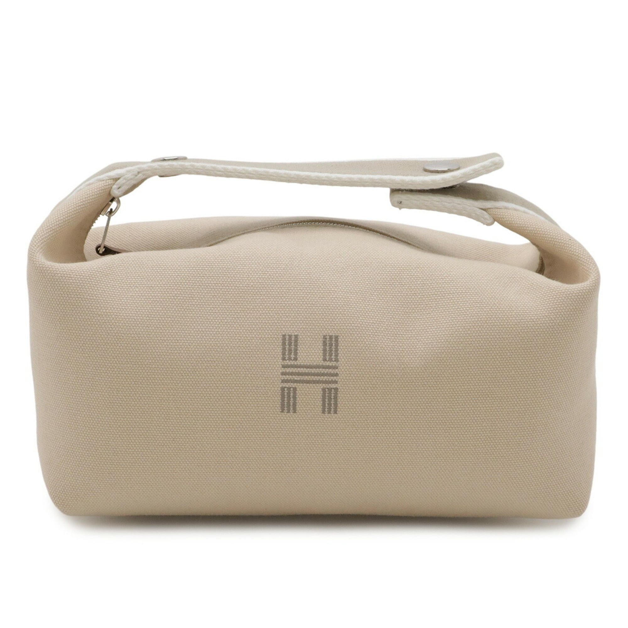 Hermes HERMES Bride à Black PM Bathroom Pouch/Handbag, Canvas, Natural Beige, H104223M Size ONE SIZE - 2 Thumbnail