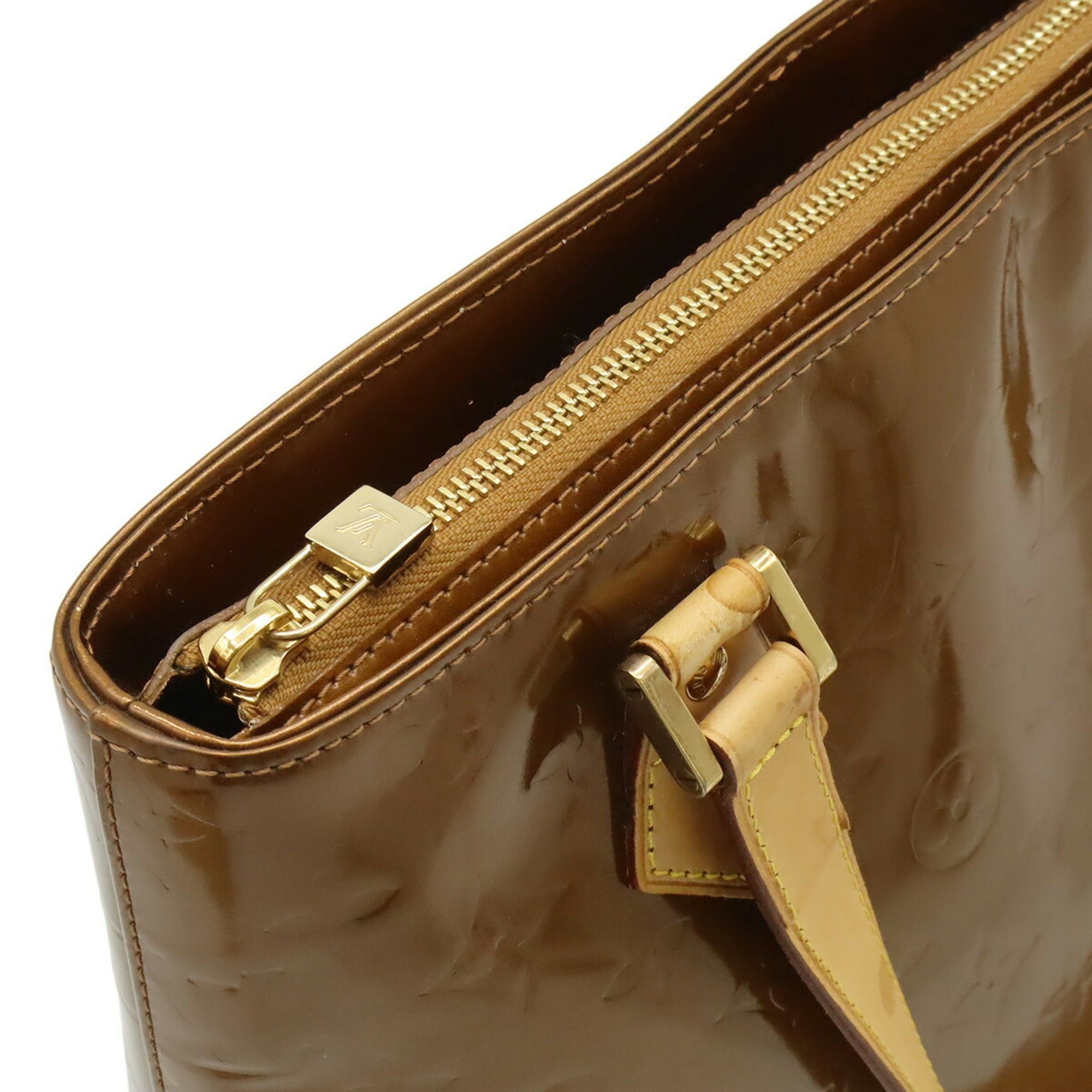 Louis Vuitton Louis Vuitton Monogram Vernis Houston Tote Bag Shoulder Enamel Bronze M91122 Size ONE SIZE - 6 Thumbnail
