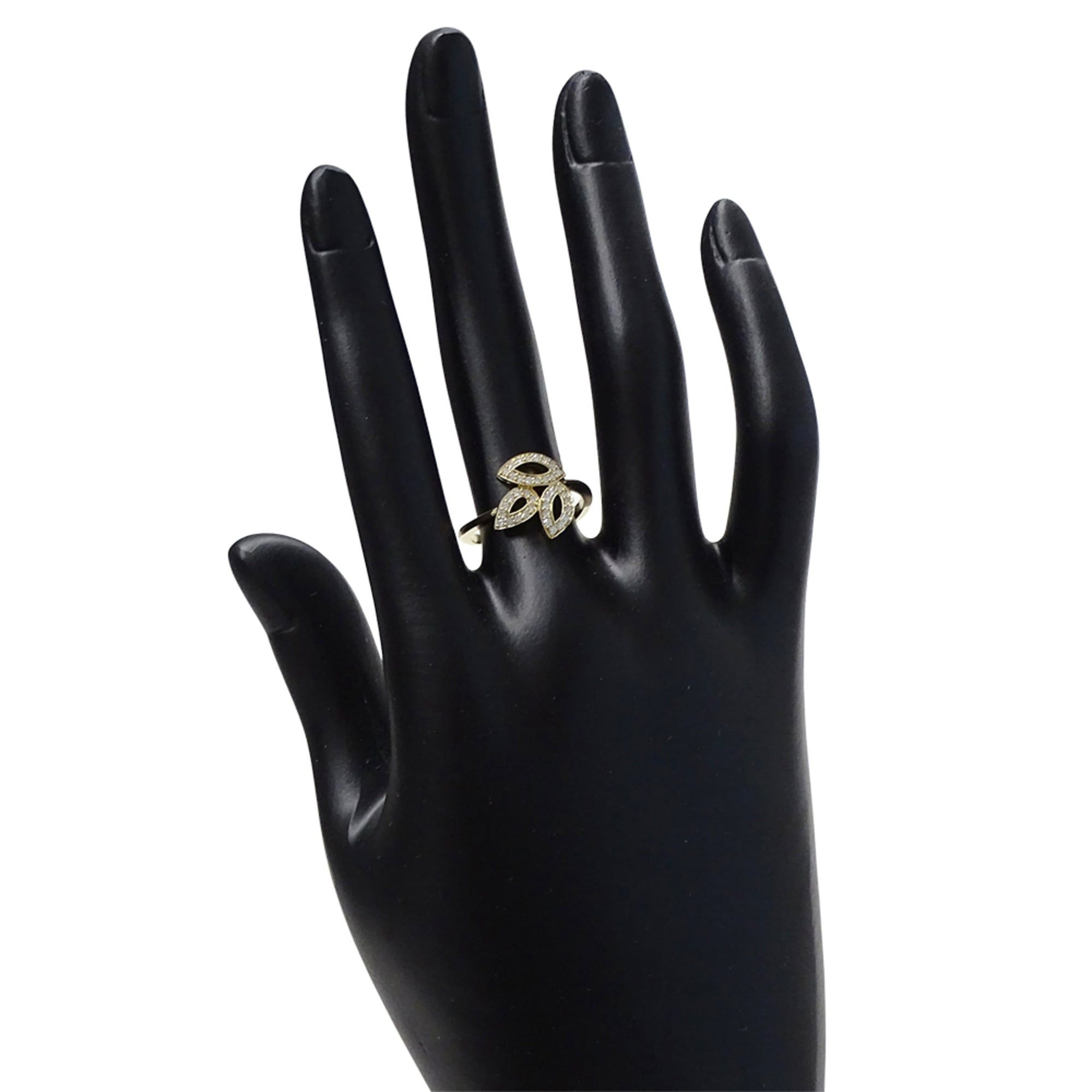 Harry Winston Harry Winston ring for women, brand name, 750YG diamond lily cluster mini yellow gold, approximately 1 piece, polished jewelry. Size ONE SIZE - 7 Thumbnail