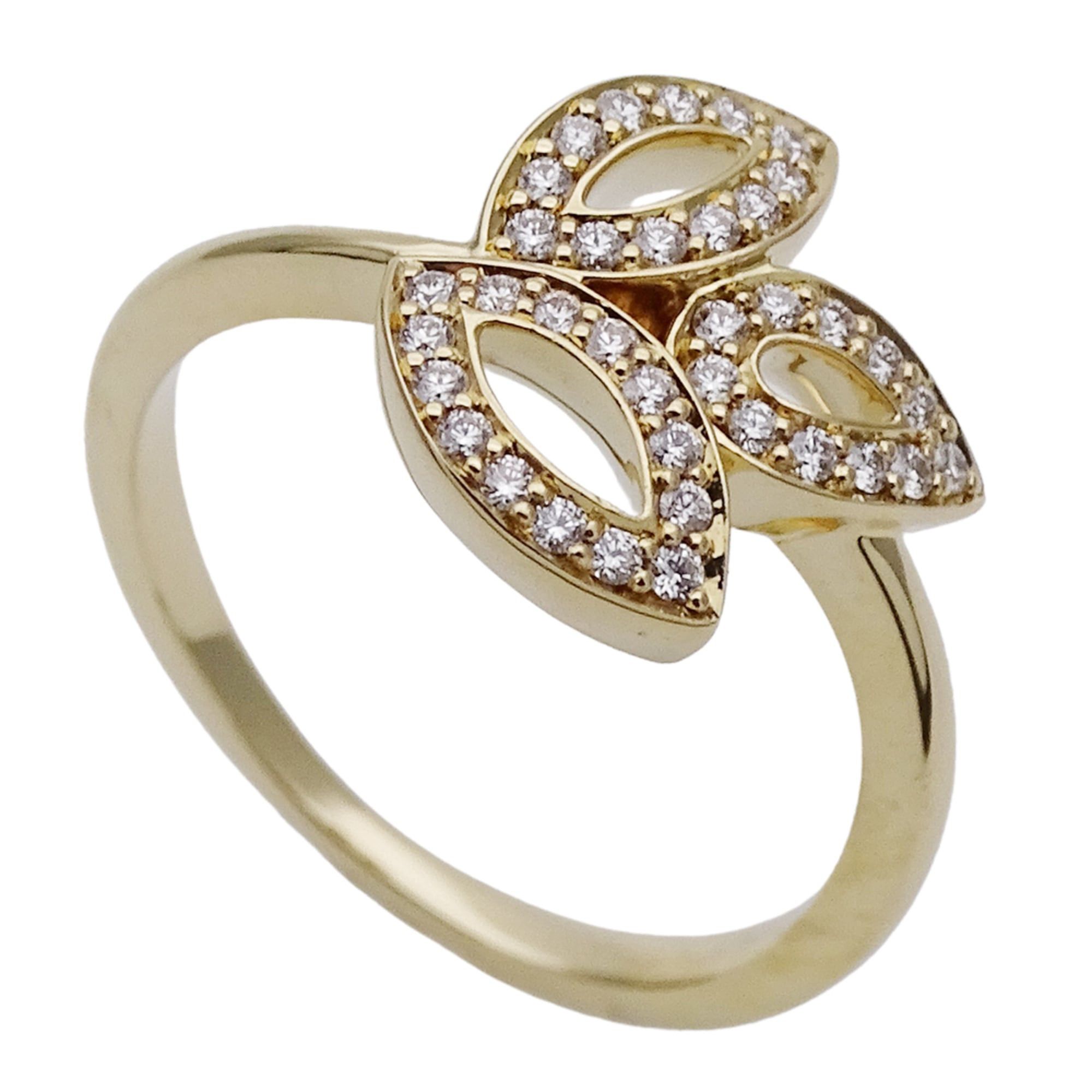Harry Winston Harry Winston ring for women, brand name, 750YG diamond lily cluster mini yellow gold, approximately 1 piece, polished jewelry. Size ONE SIZE - 4 Thumbnail