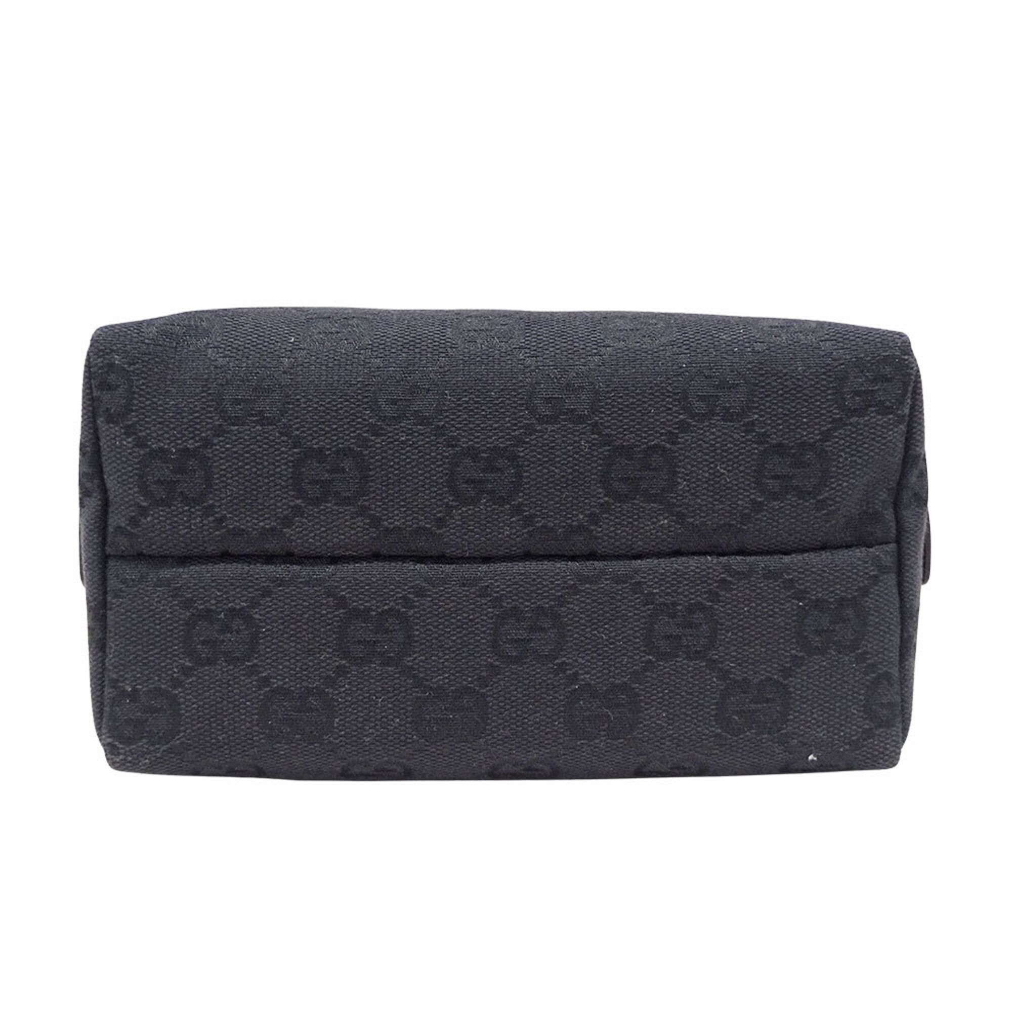 Gucci Gucci Handbag Pouch Women's Brand GG Canvas Black 29595 Makeup Small Item Case Size ONE SIZE - 3 Thumbnail
