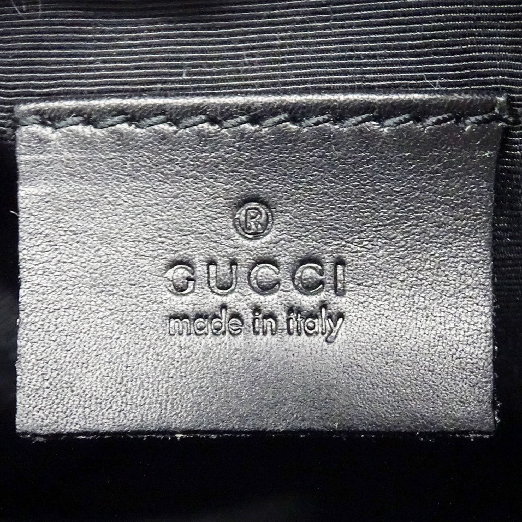 Gucci Gucci Handbag Pouch Women's Brand GG Canvas Black 29595 Makeup Small Item Case Size ONE SIZE - 7 Thumbnail