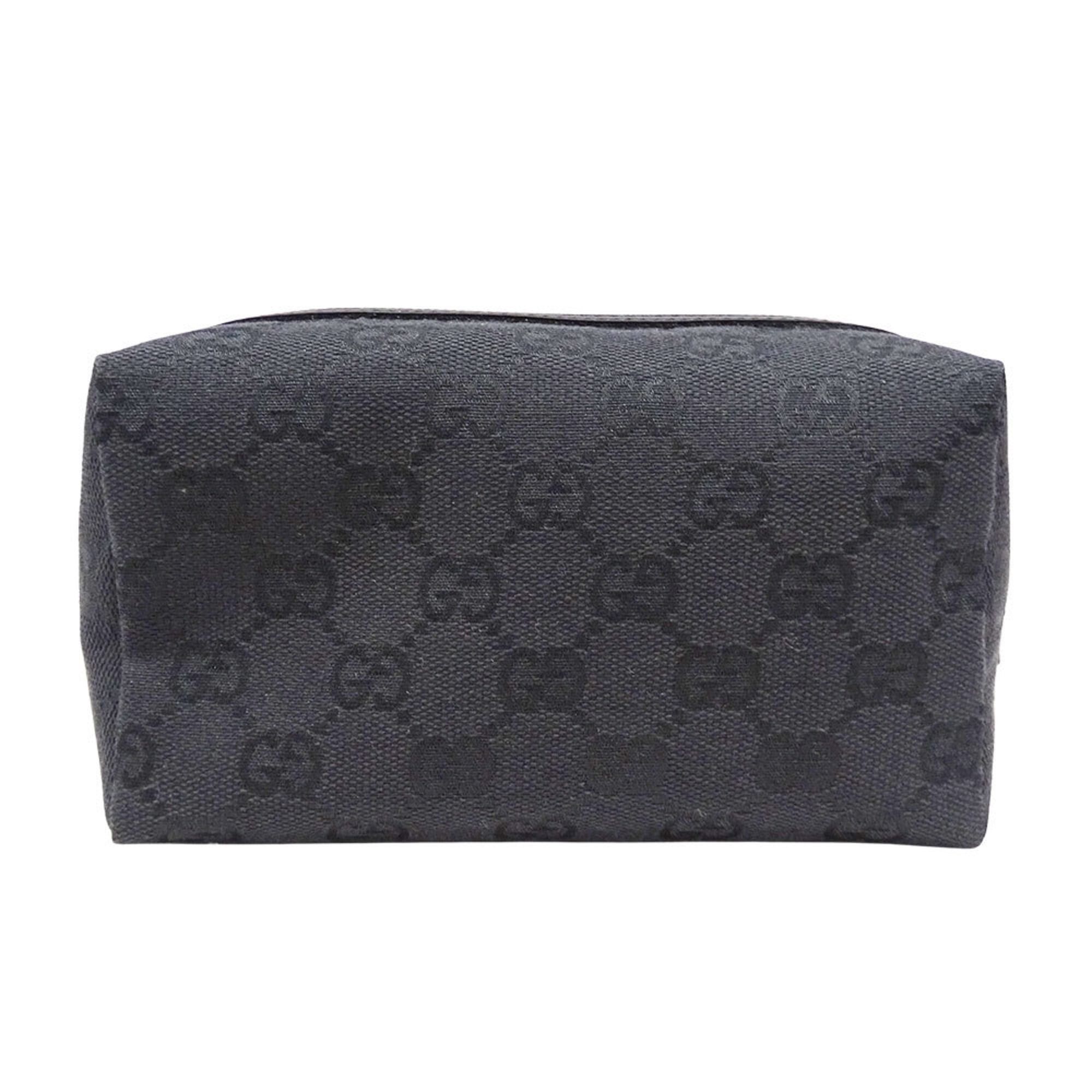 Gucci Gucci Handbag Pouch Women's Brand GG Canvas Black 29595 Makeup Small Item Case Size ONE SIZE - 2 Thumbnail